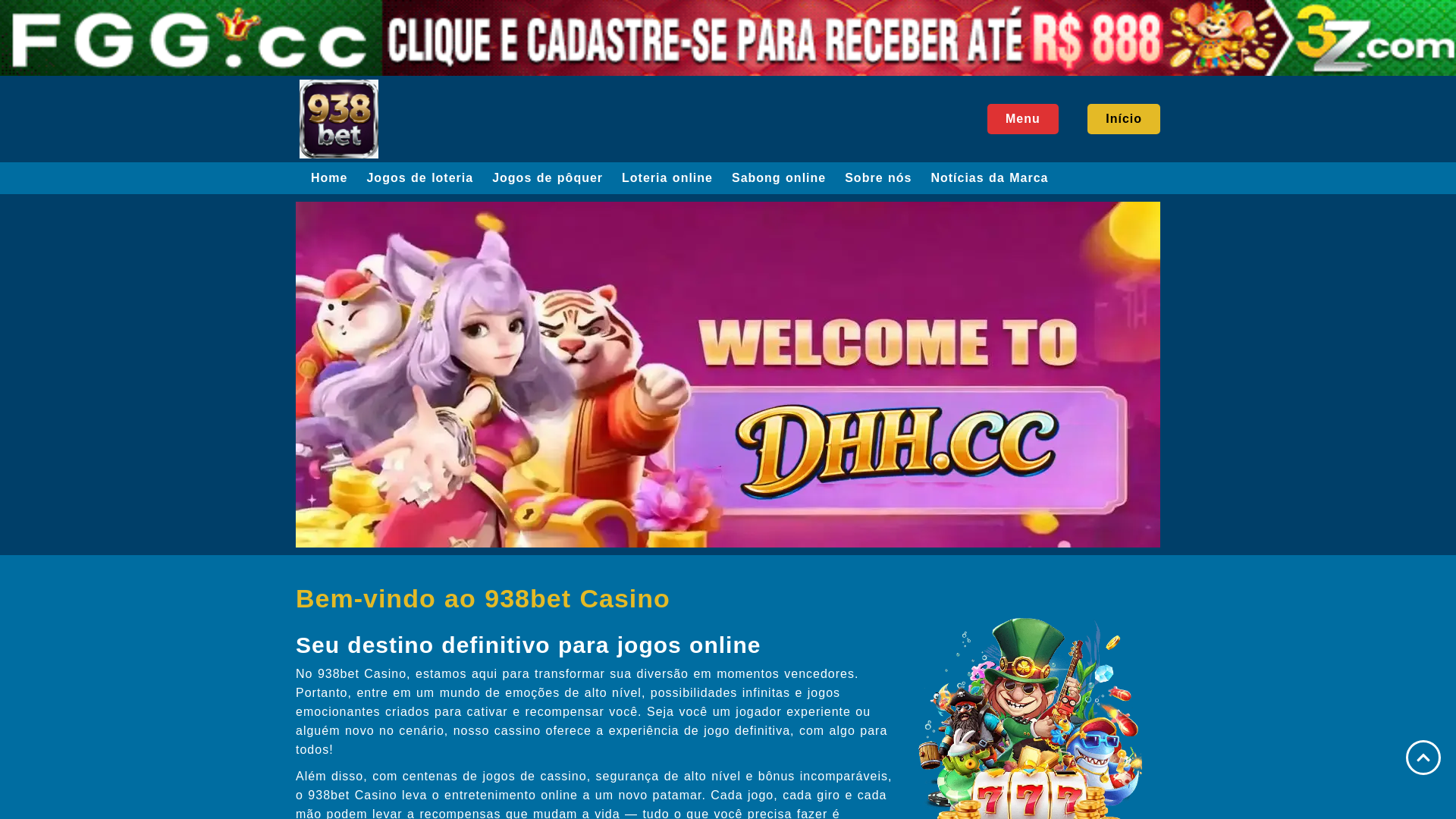 website screenshot of https://938betar.com