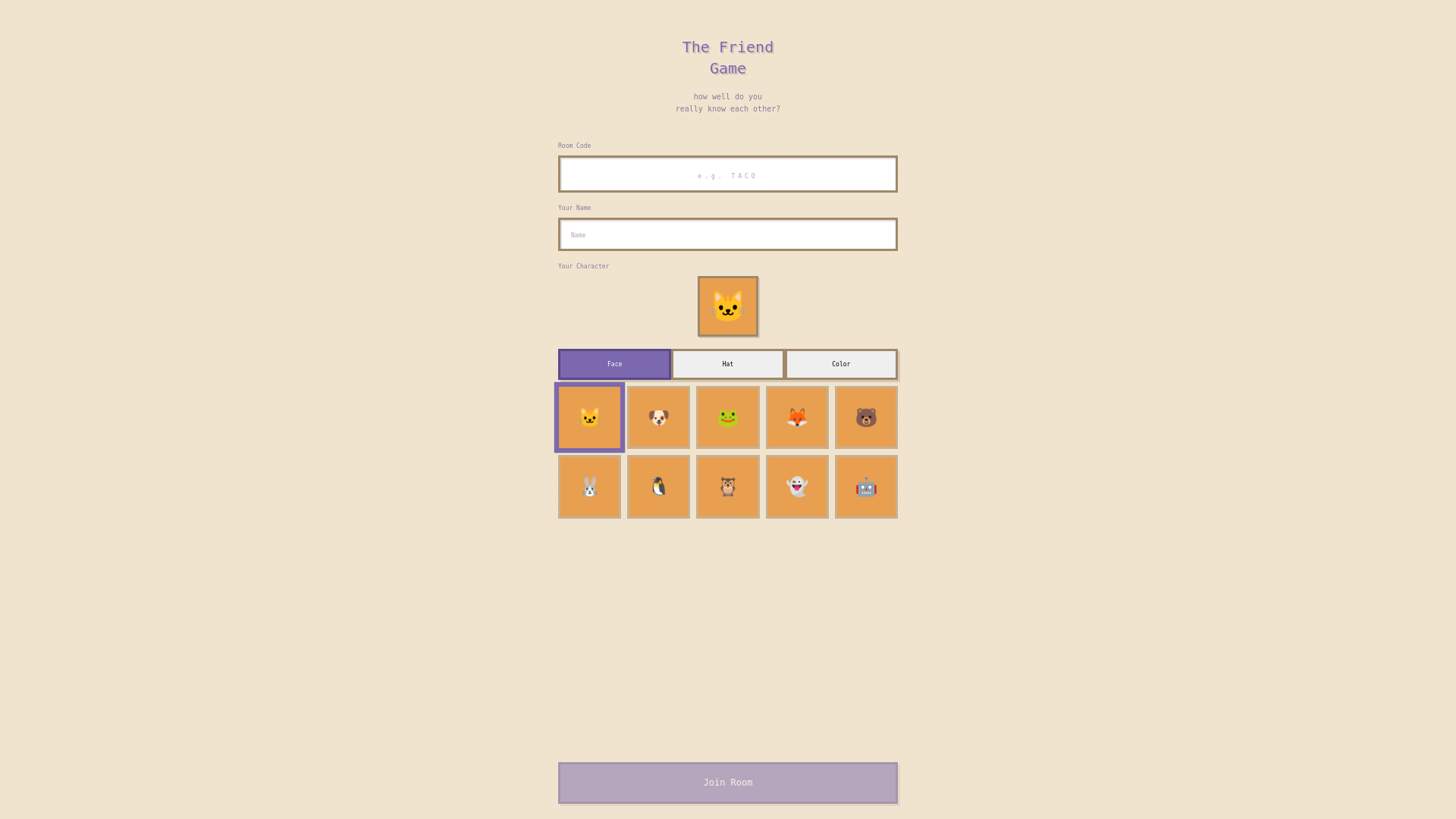website screenshot of https://sandbox-the-friend-game.pages.dev/