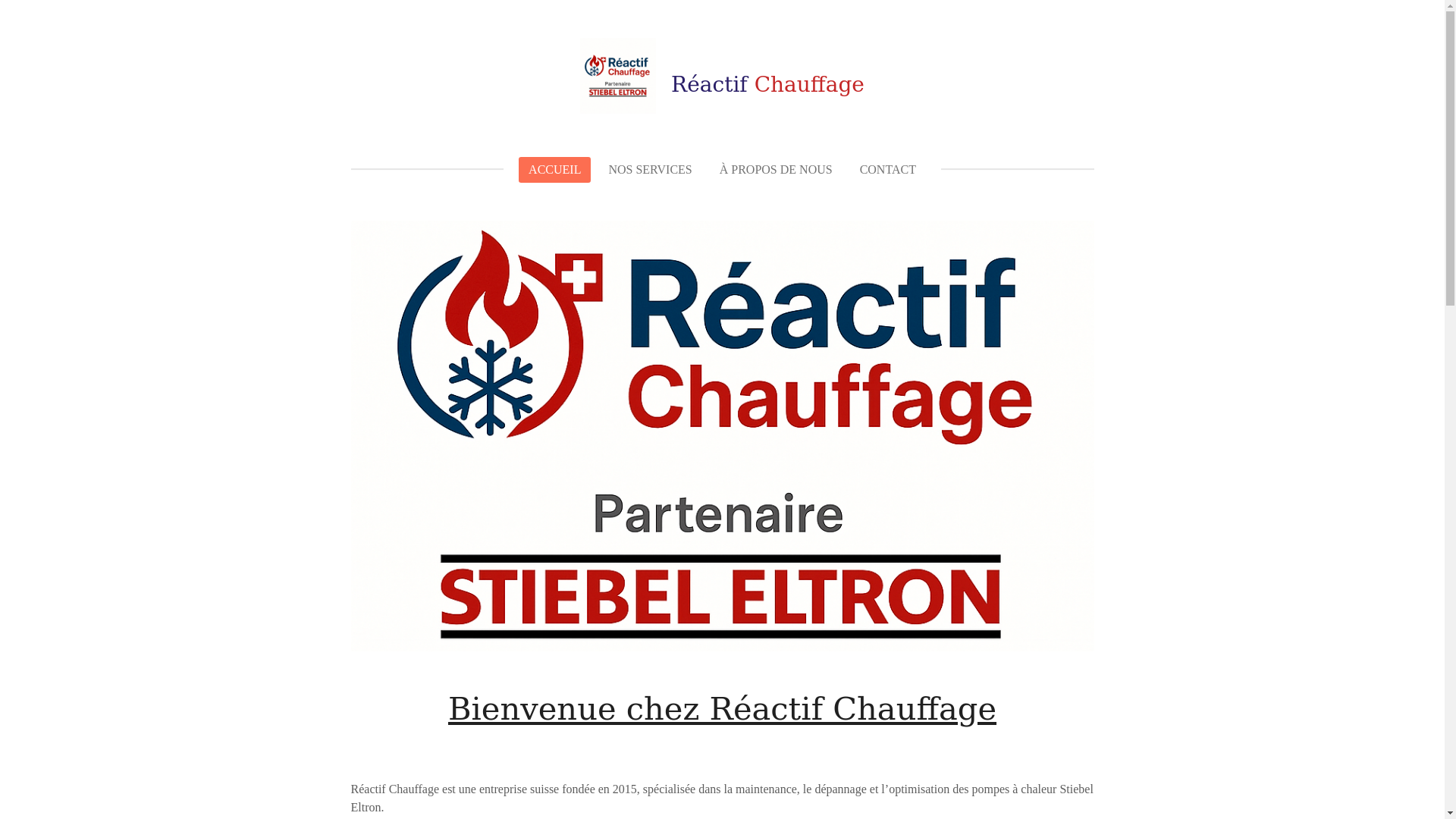 website screenshot of https://reactif-chauffage.ch/