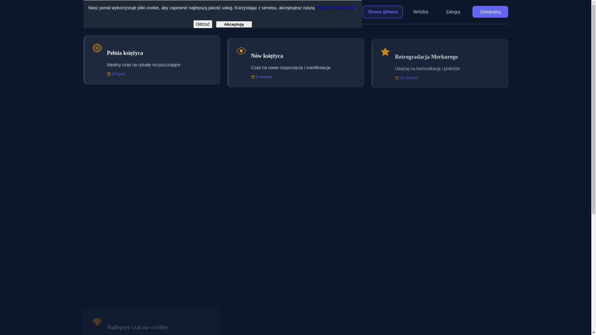 website screenshot of https://astrozaria.pl/