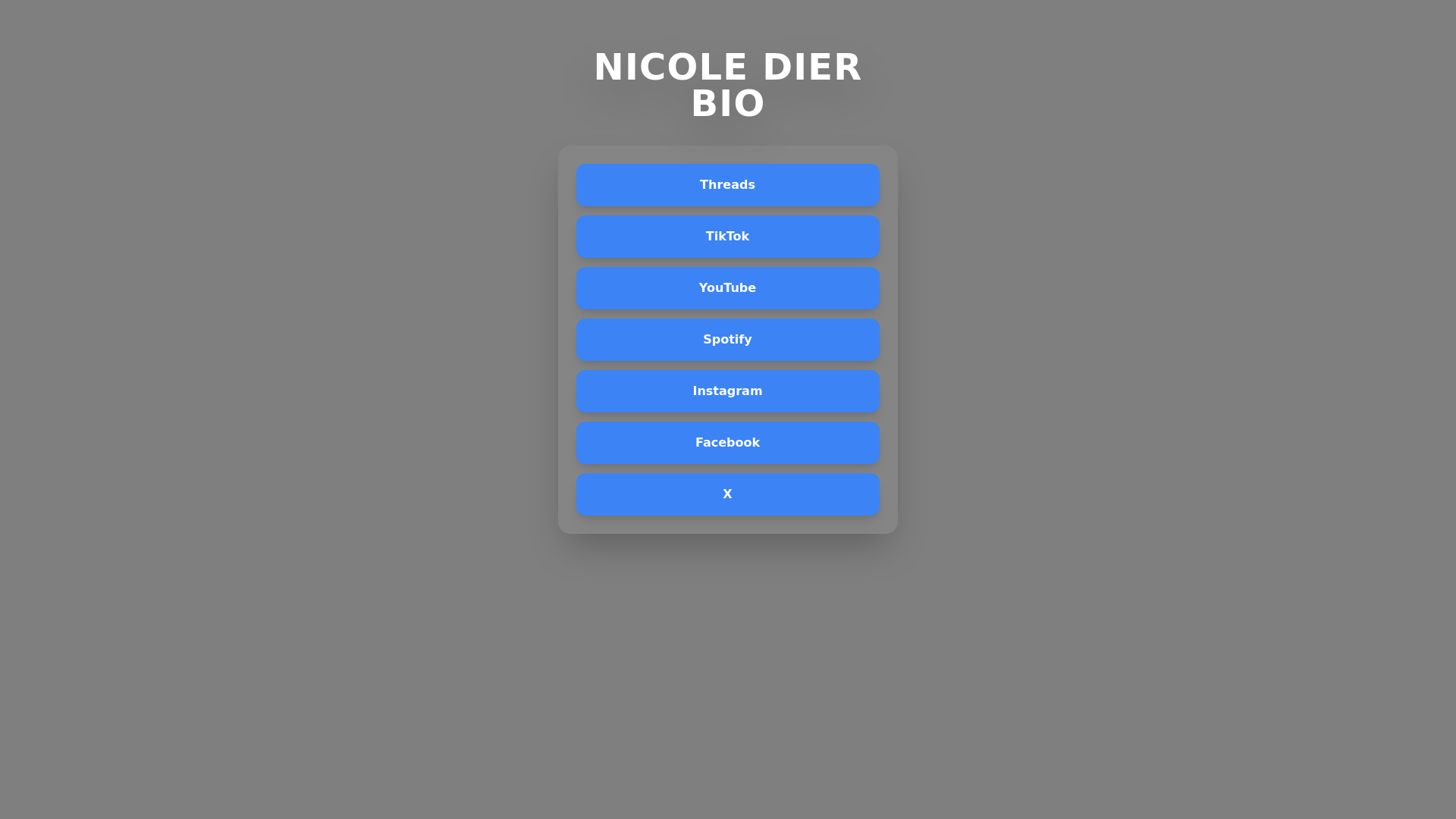 website screenshot of https://nicoledier.online/