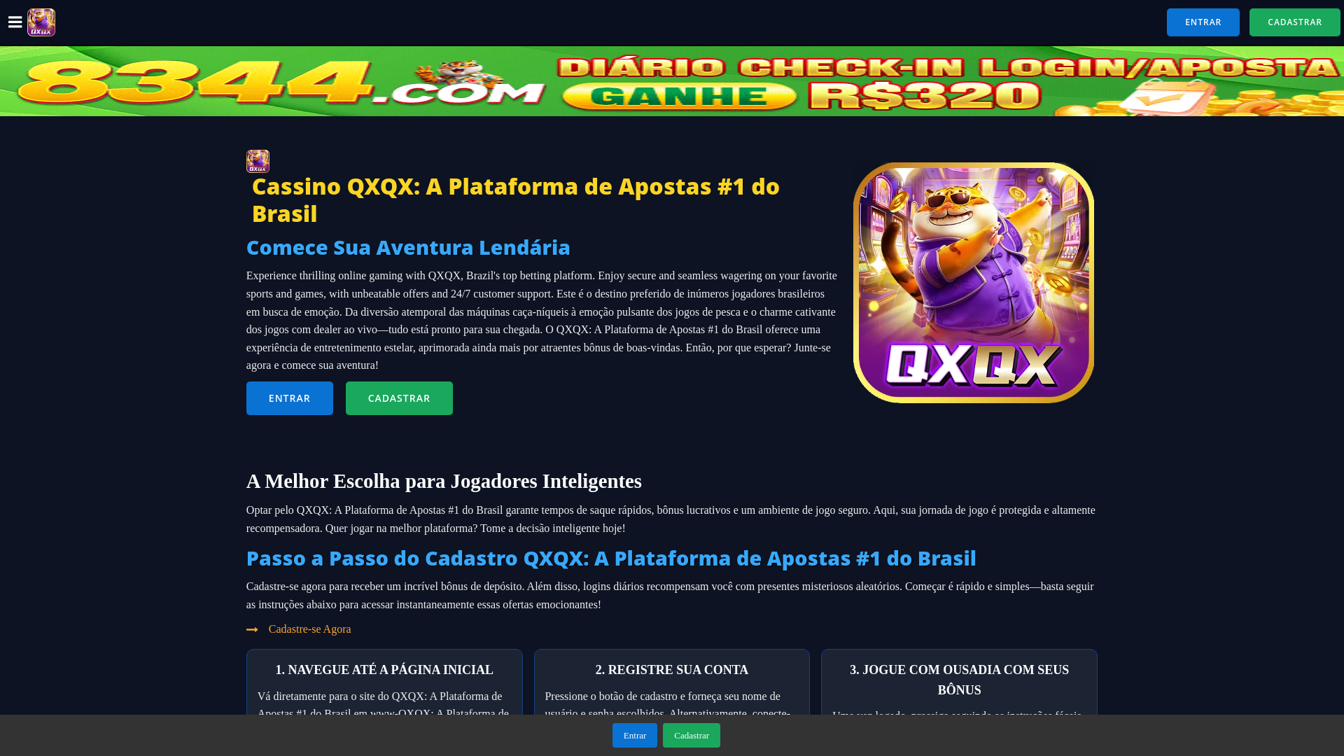 website screenshot of https://qxqxslots.com/