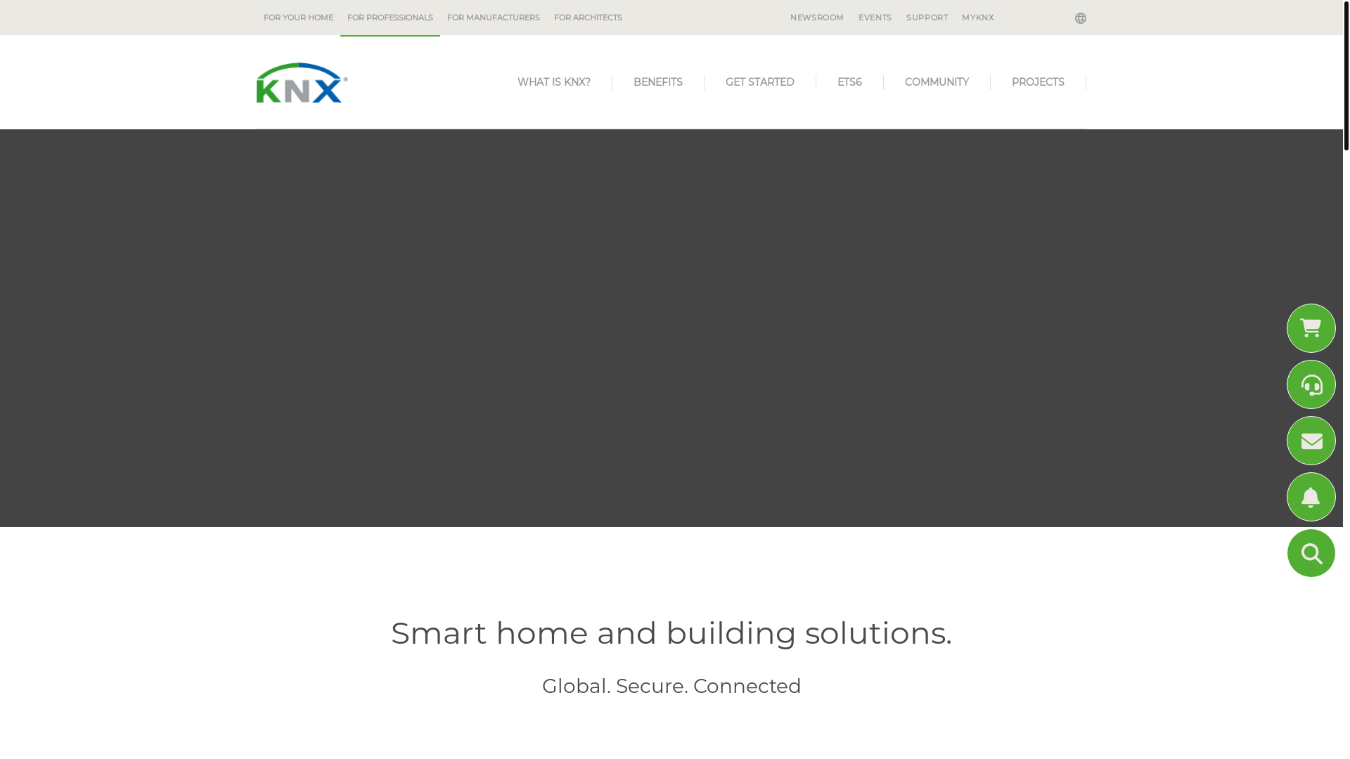 website screenshot of http://www.knx.org/