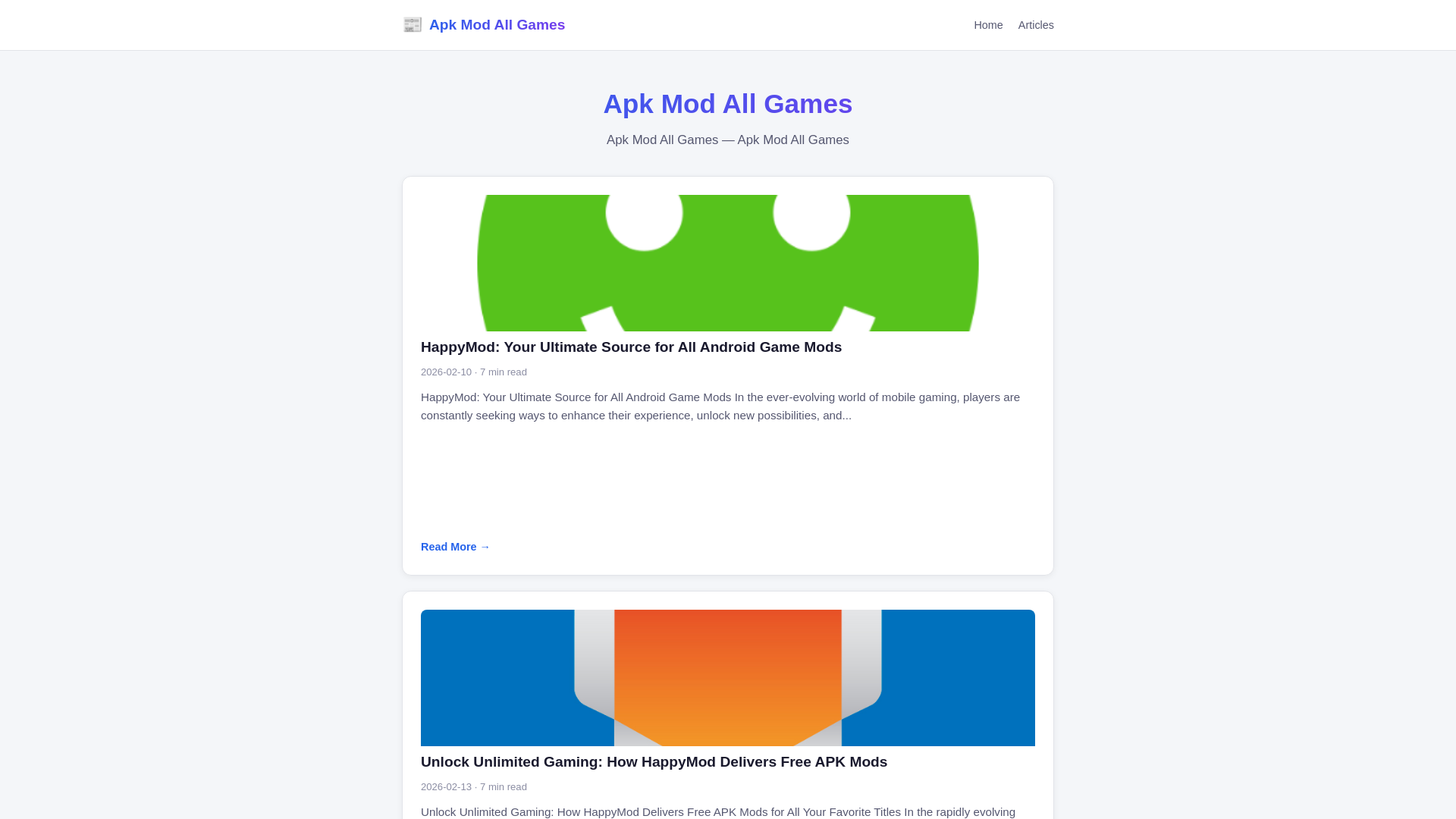 website screenshot of https://apk-mod-all-games.pages.dev/