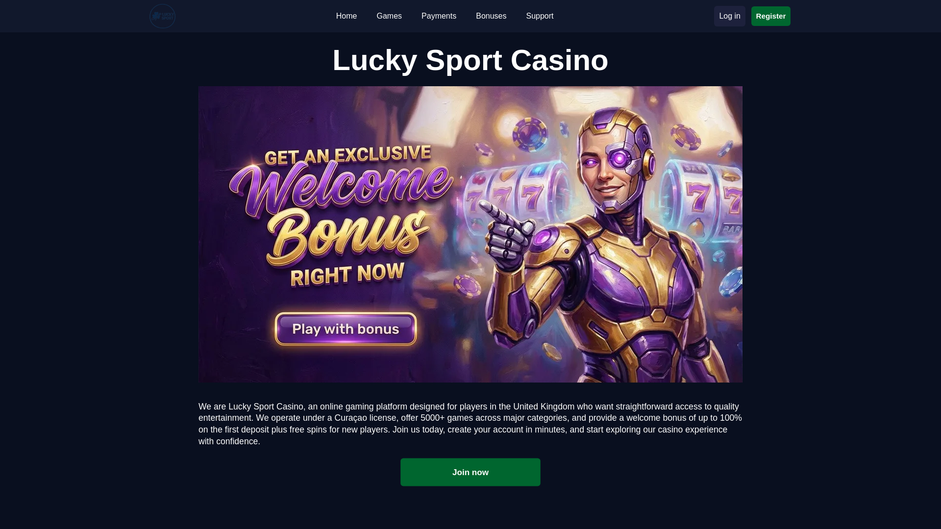 website screenshot of https://luckysport-uk-com-53466.pages.dev/