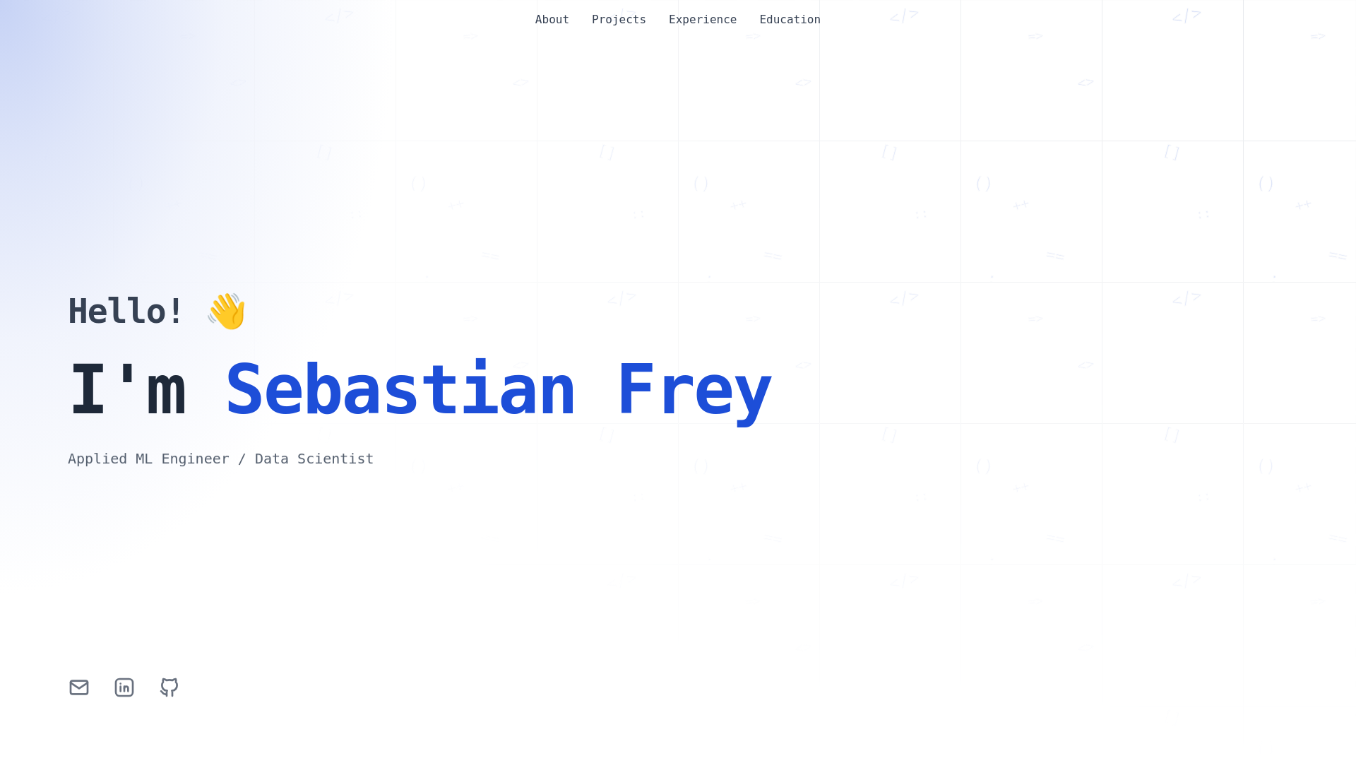 website screenshot of https://itssebastianfrey.com/