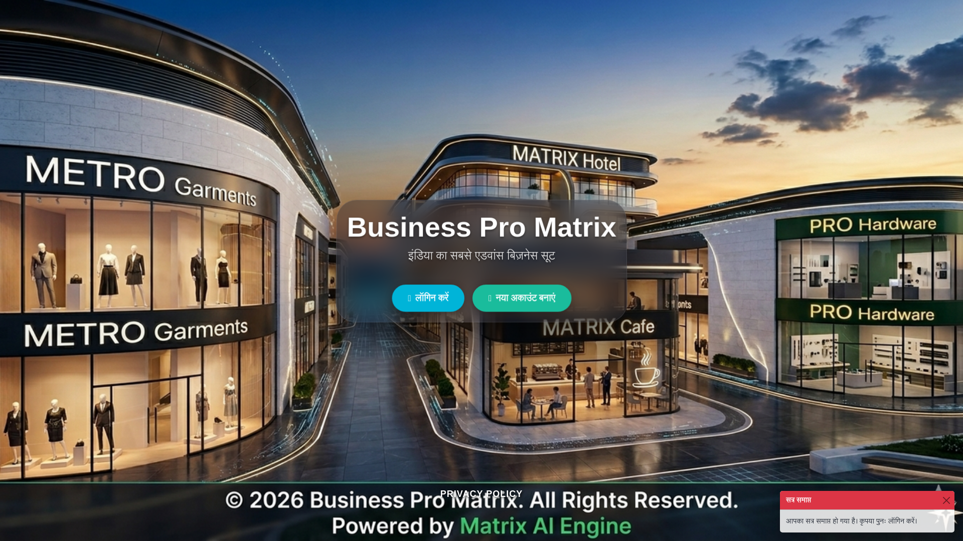 website screenshot of https://businesspromatrix.com
