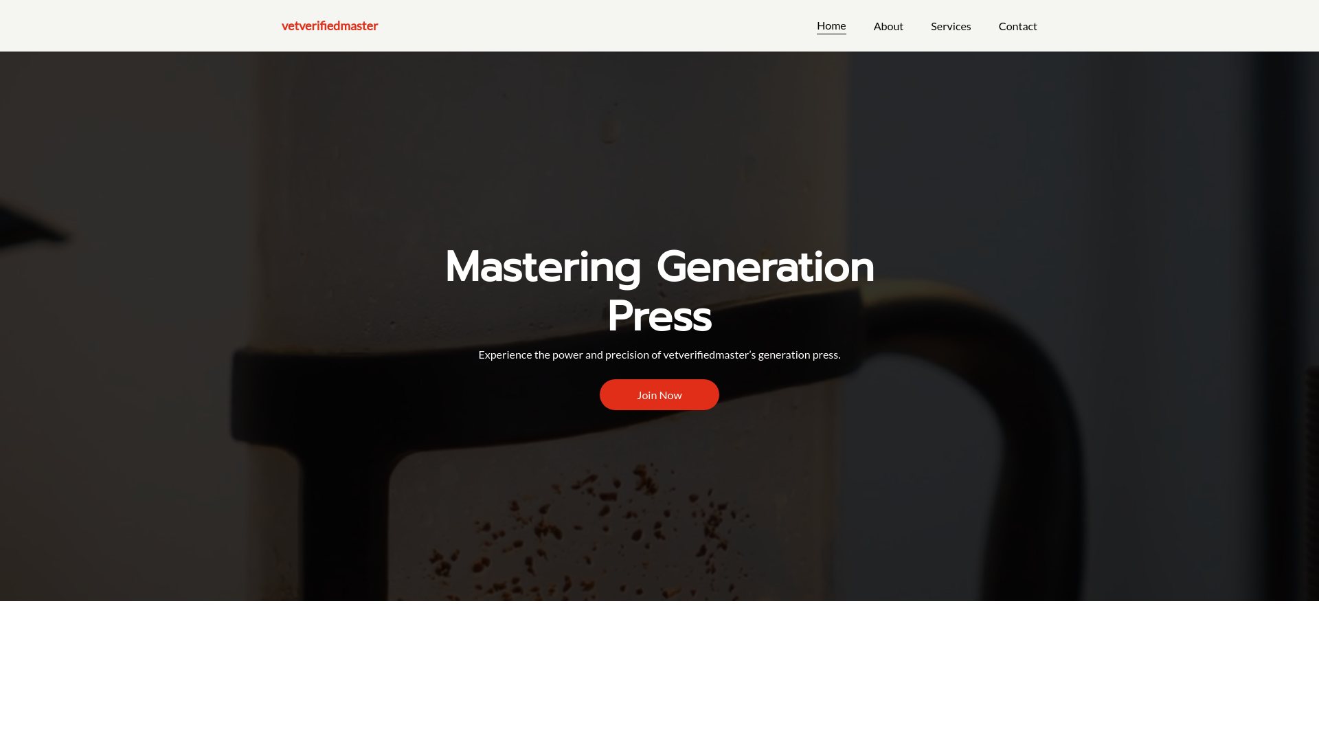 website screenshot of https://vetverifiedmaster.com/