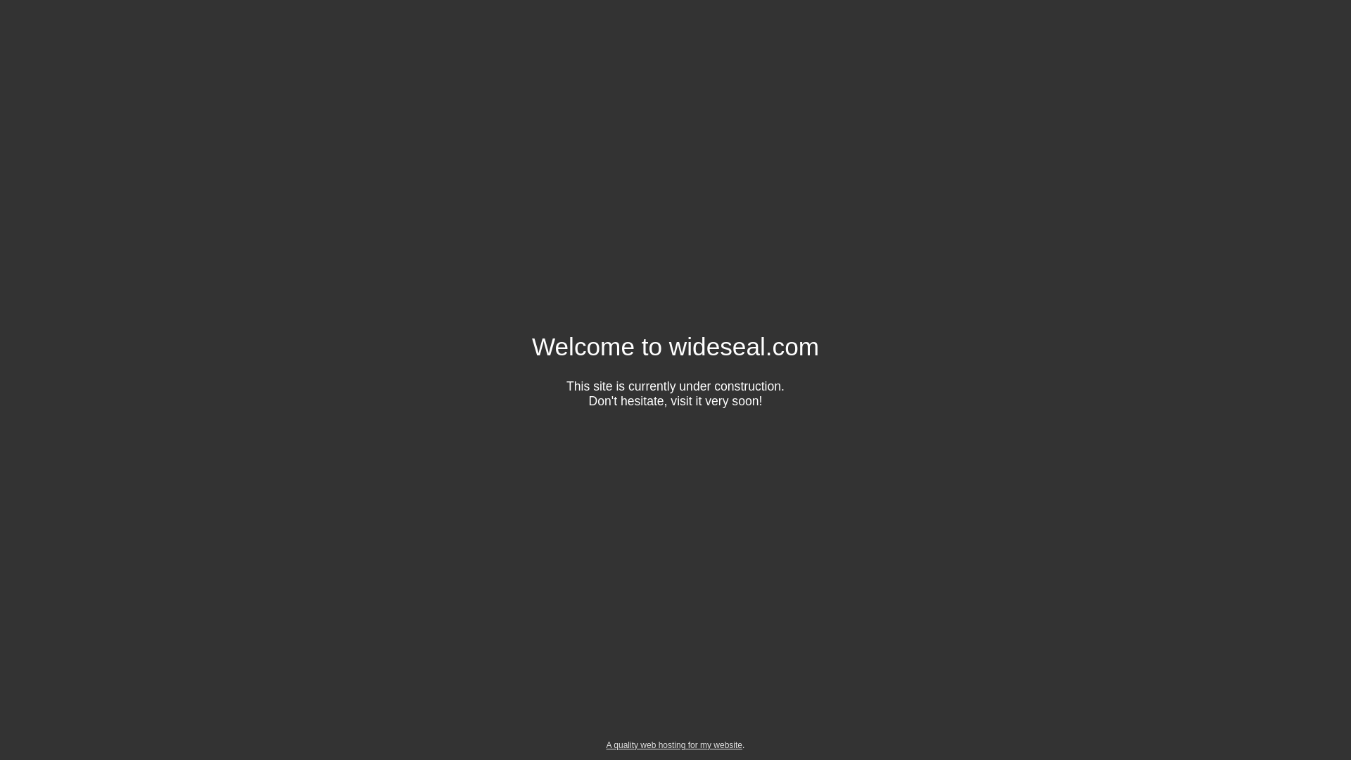 website screenshot of https://wideseal.com