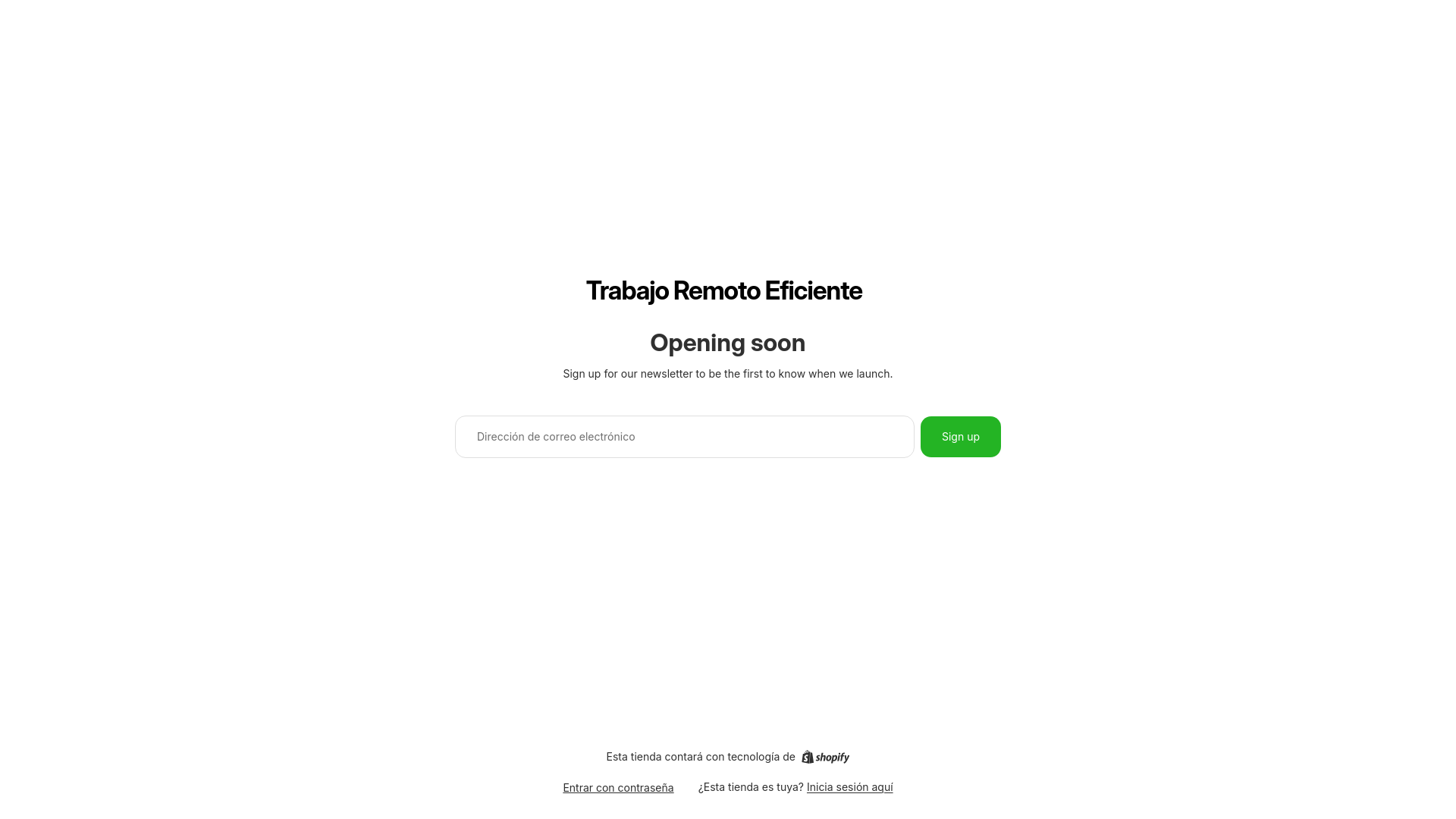 website screenshot of https://trabajoremotoeficiente.com/