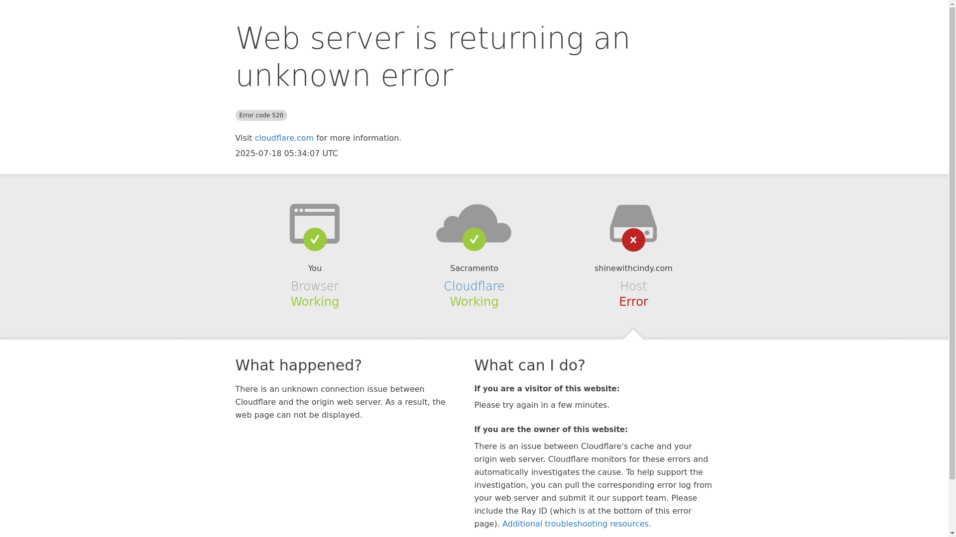 website screenshot of https://shinewithcindy.com/