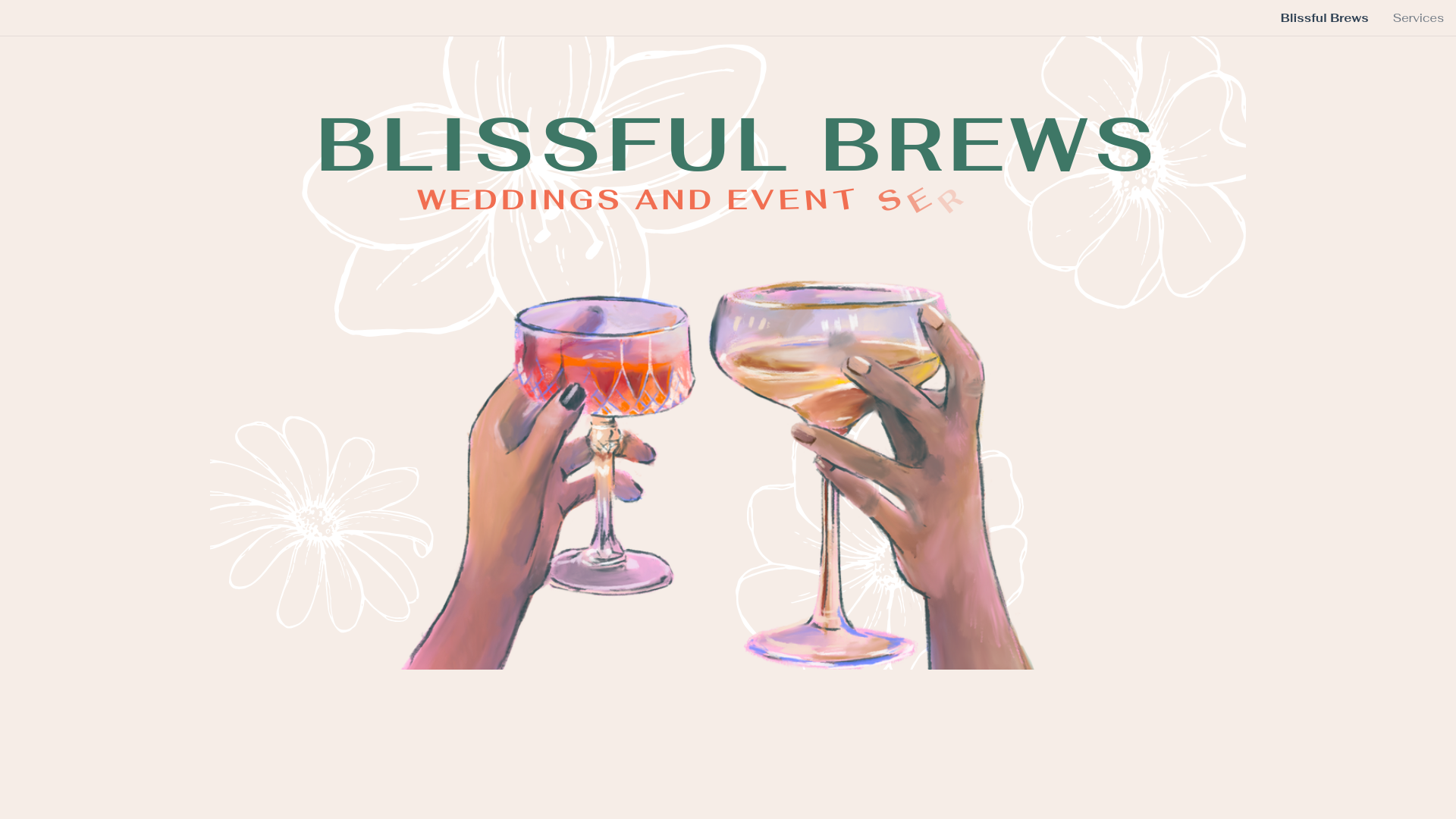 website screenshot of https://blissfulbrewsoh.com/