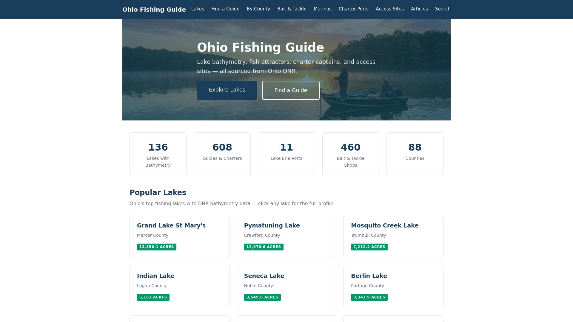 website screenshot of https://ohiofishing.pages.dev/