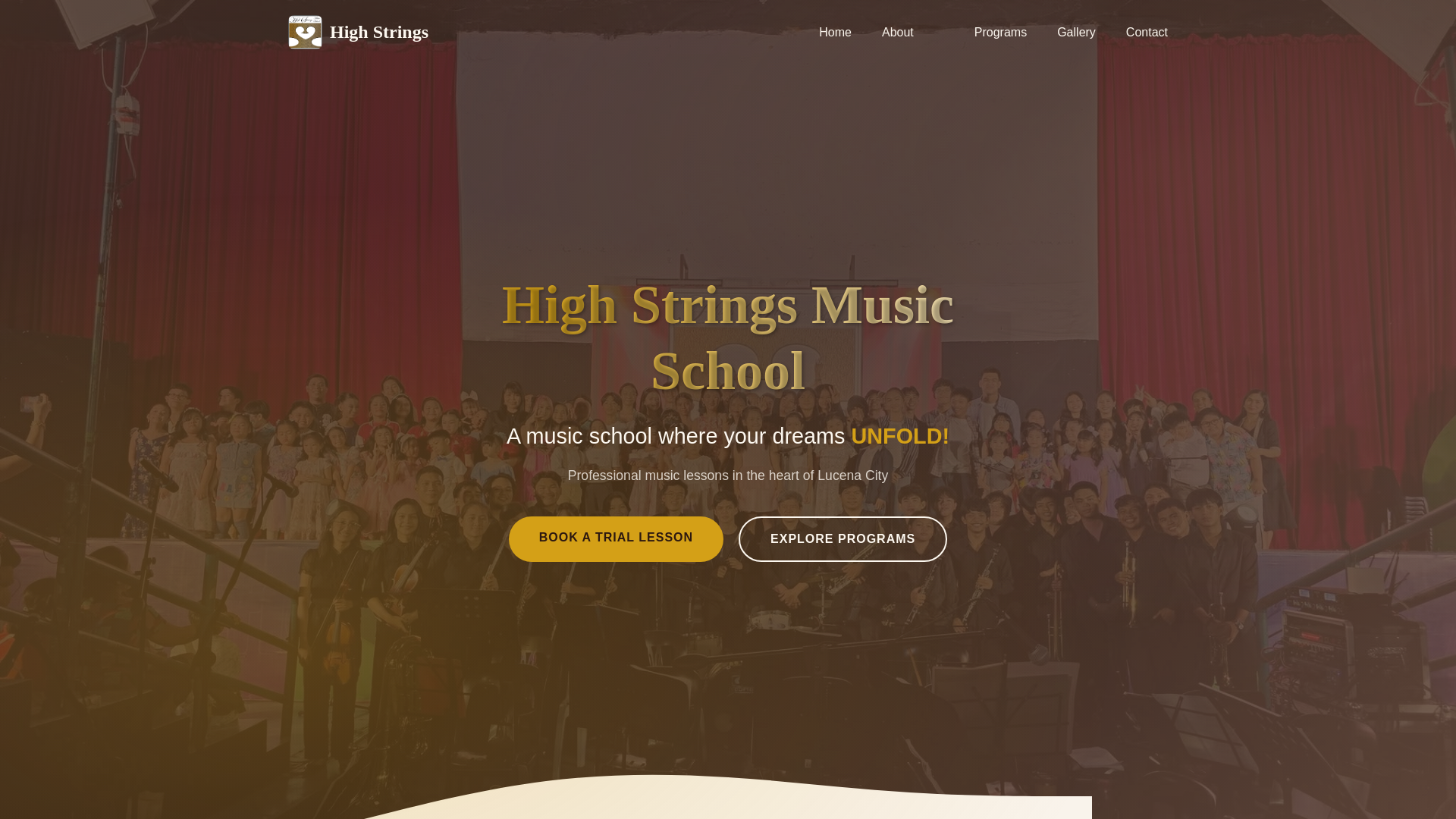 website screenshot of https://highstrings-website.pages.dev/