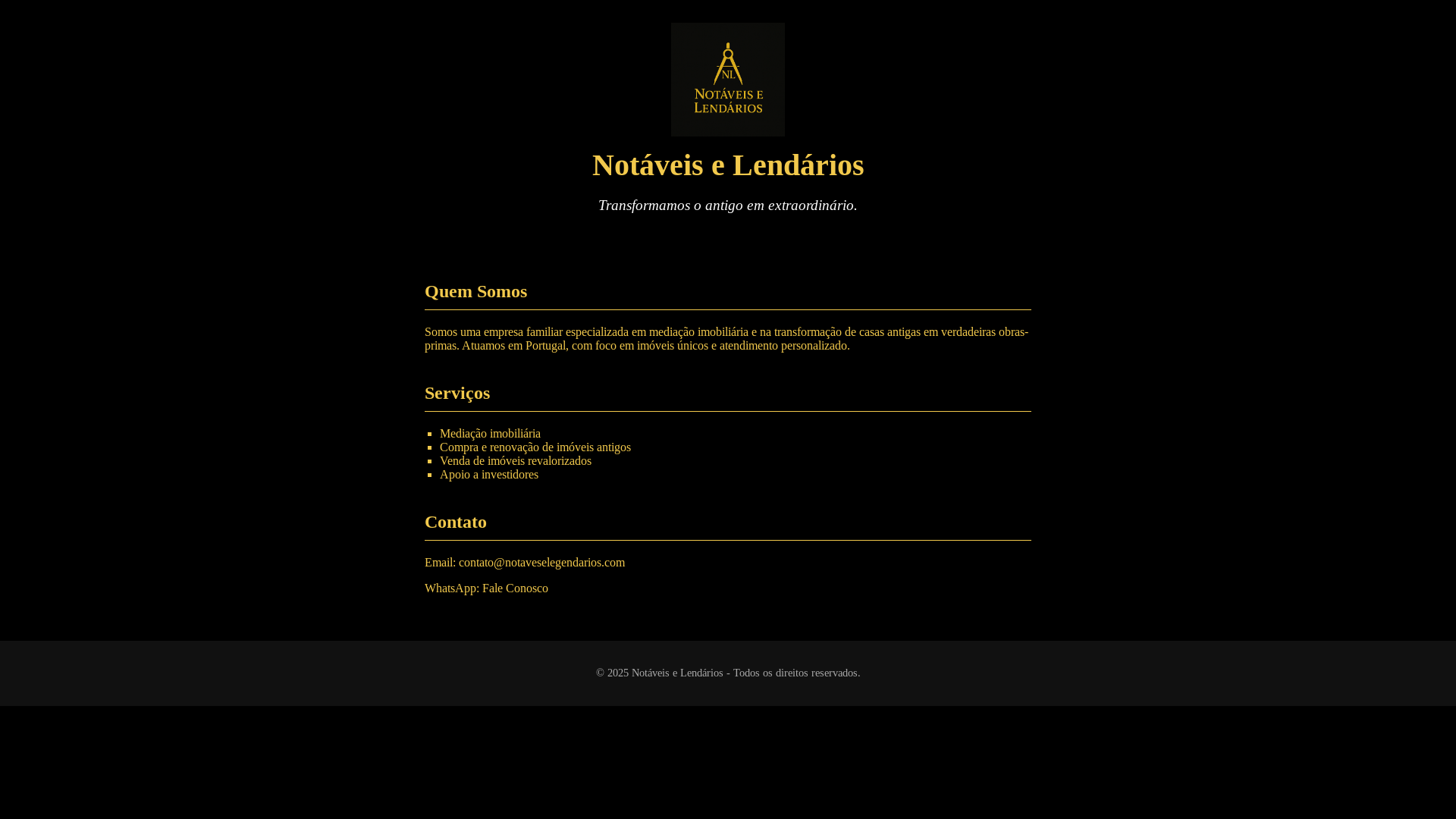 website screenshot of https://notaveiselendarios.pt/