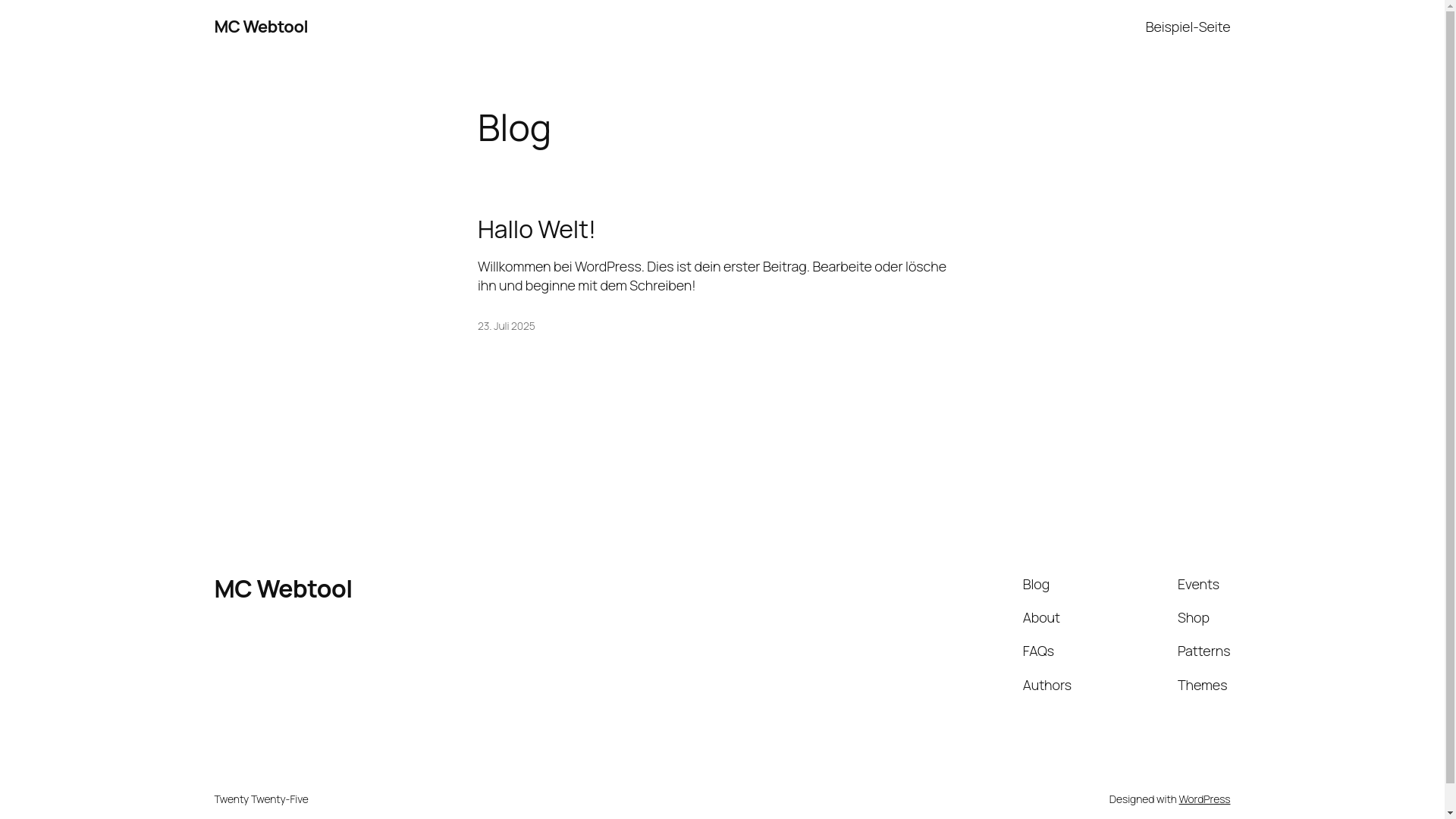 website screenshot of https://mc-webtool.com/