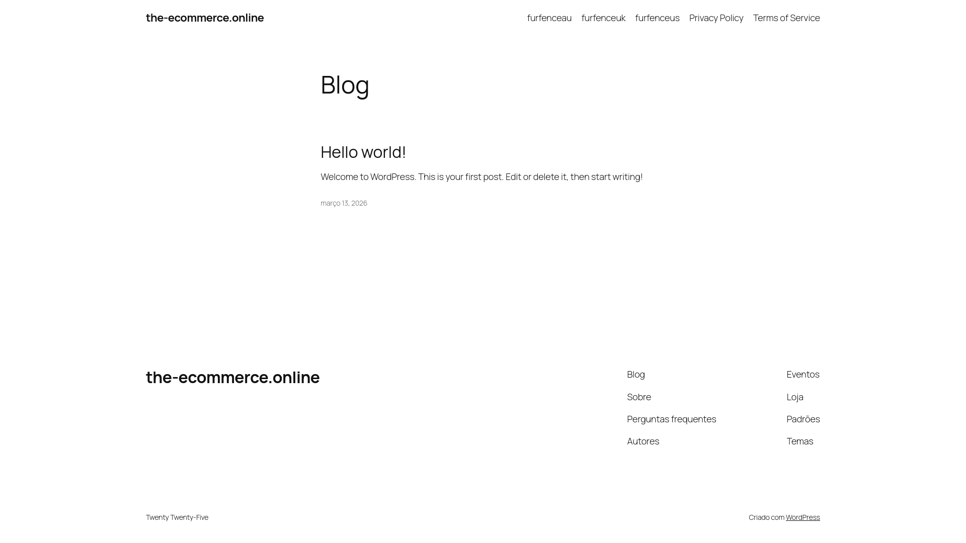 website screenshot of https://the-ecommerce.online/