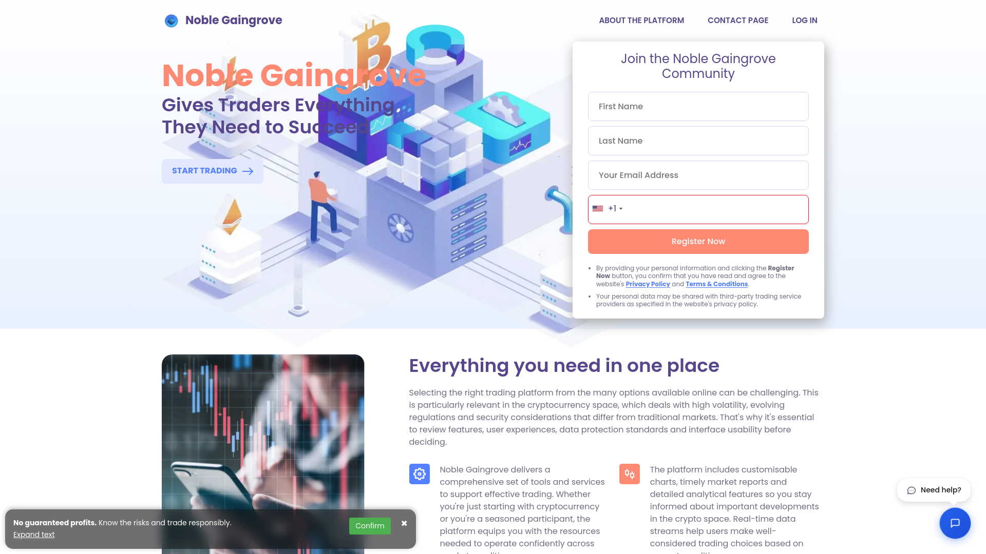 website screenshot of https://noblegaingroveai.com/