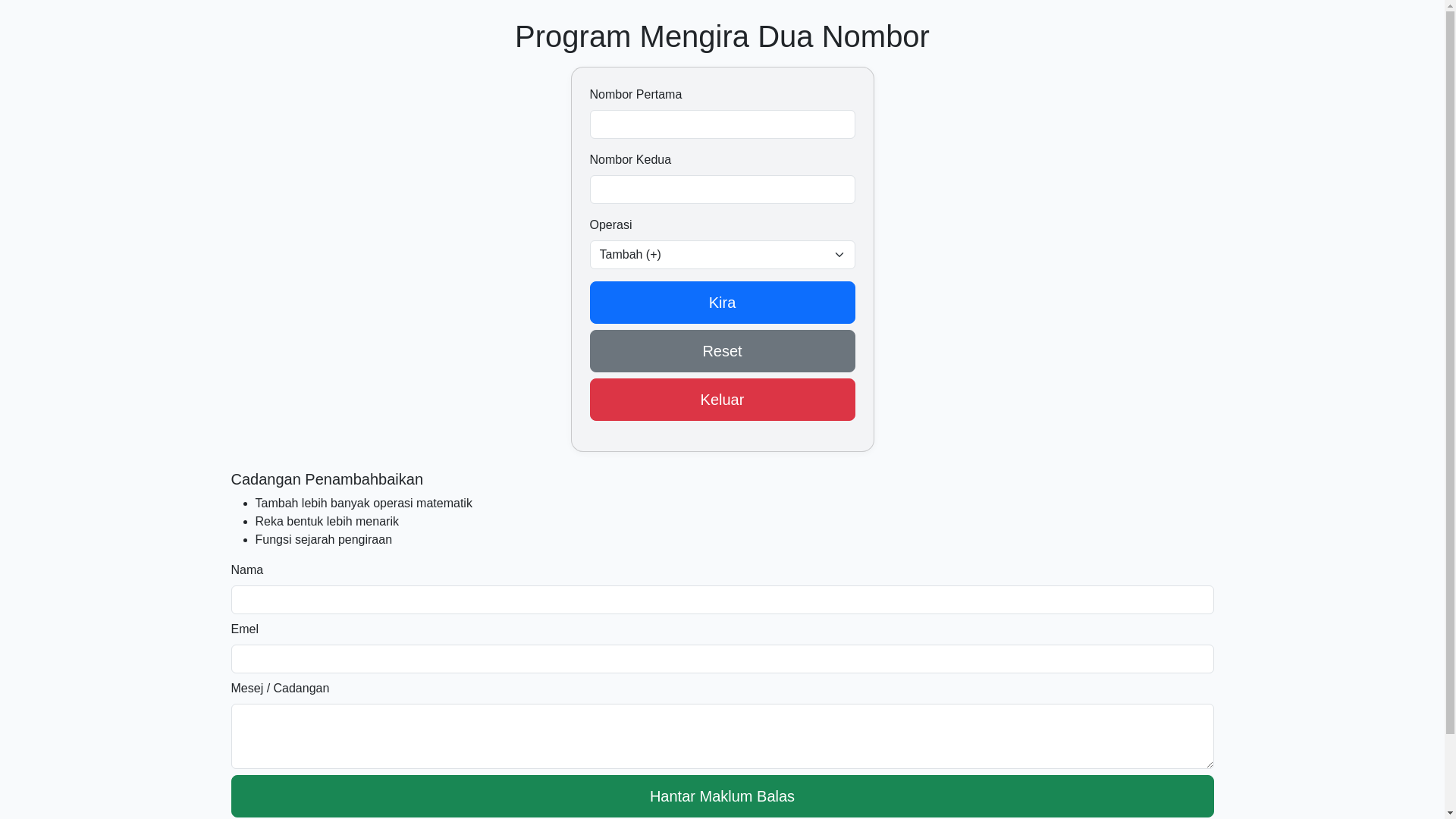 website screenshot of https://program-mengira-dua-nombor.pages.dev/