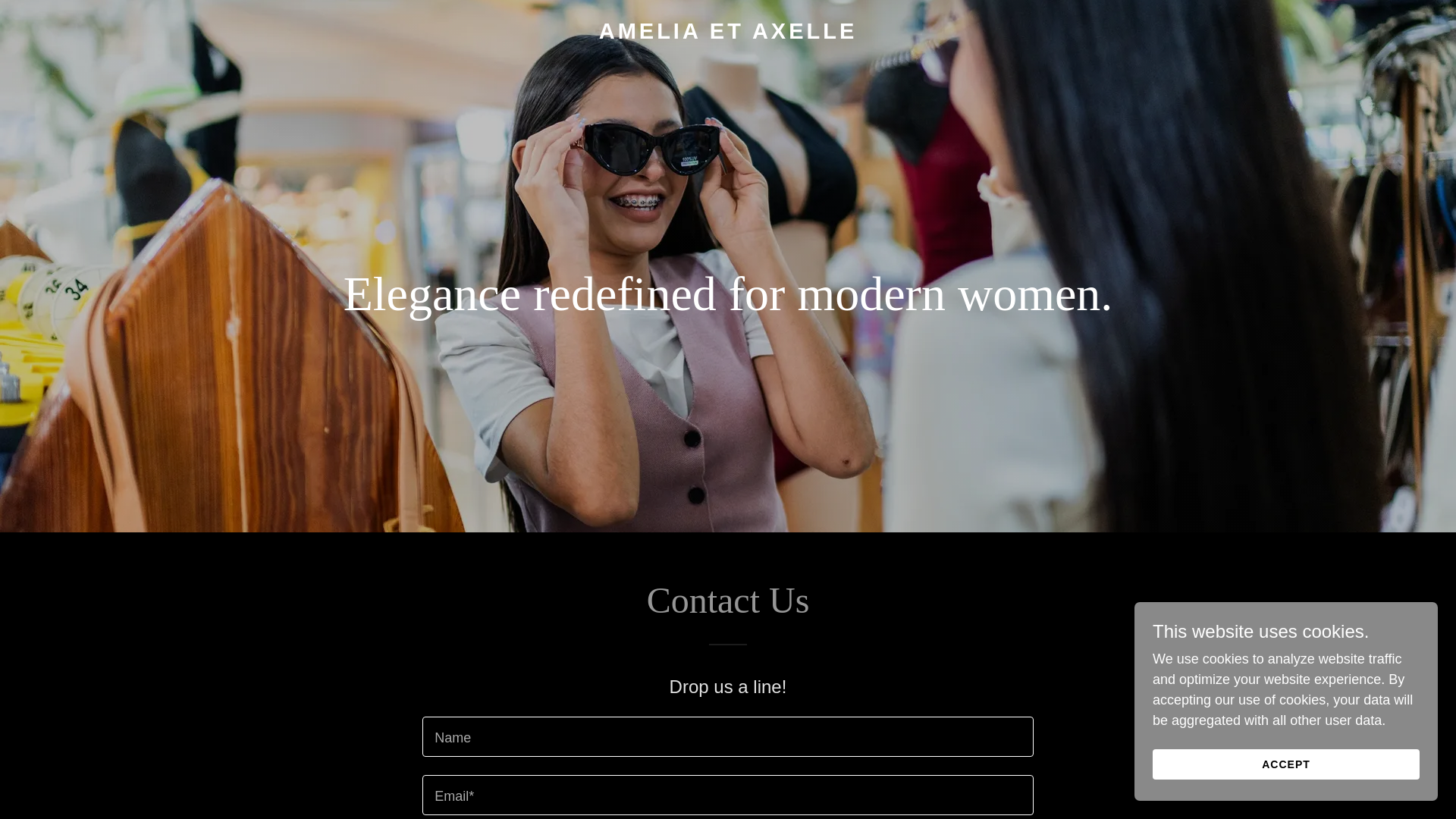 website screenshot of https://ameliaetaxelle.com