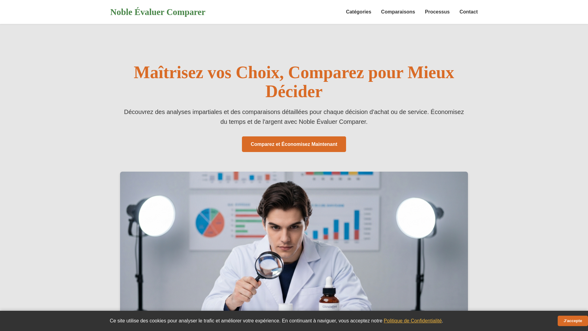 website screenshot of https://nobleevaluatecompare.click/