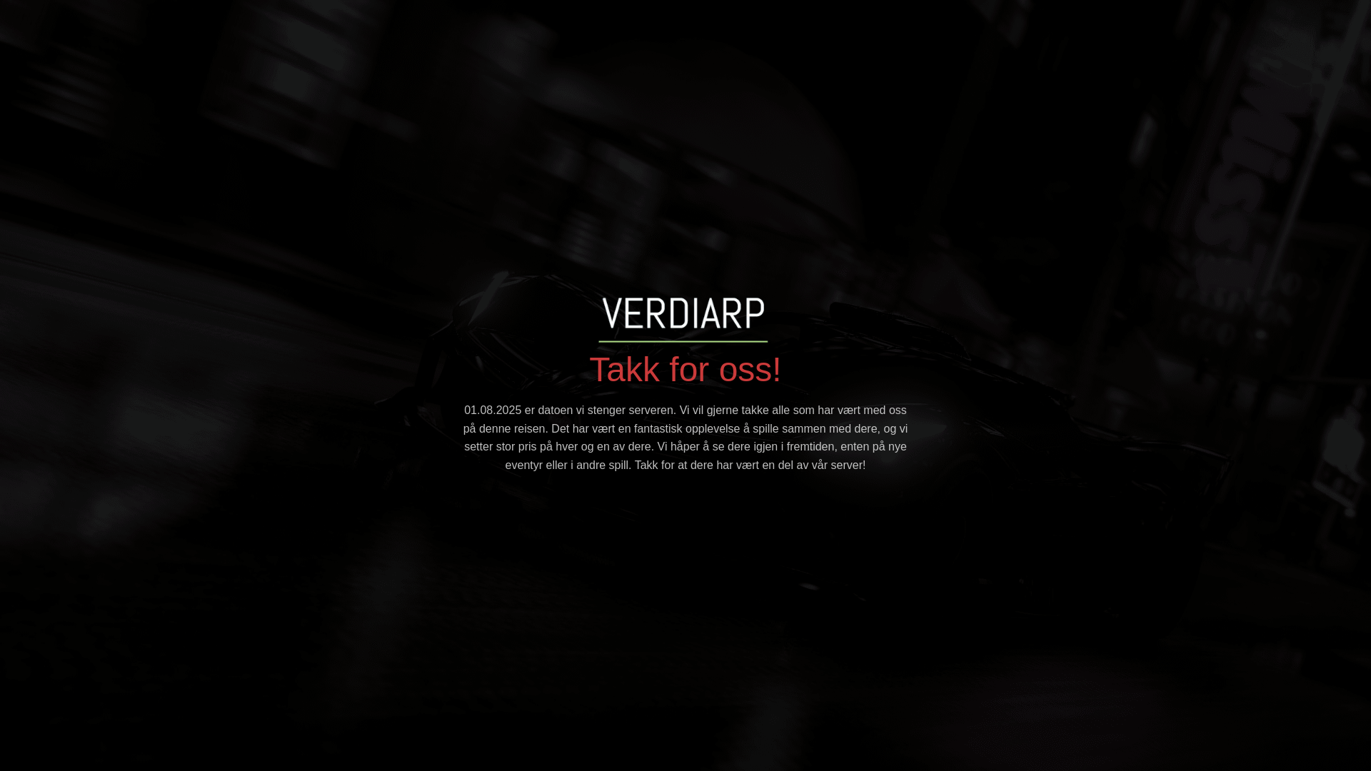 website screenshot of https://verdiarp.no/