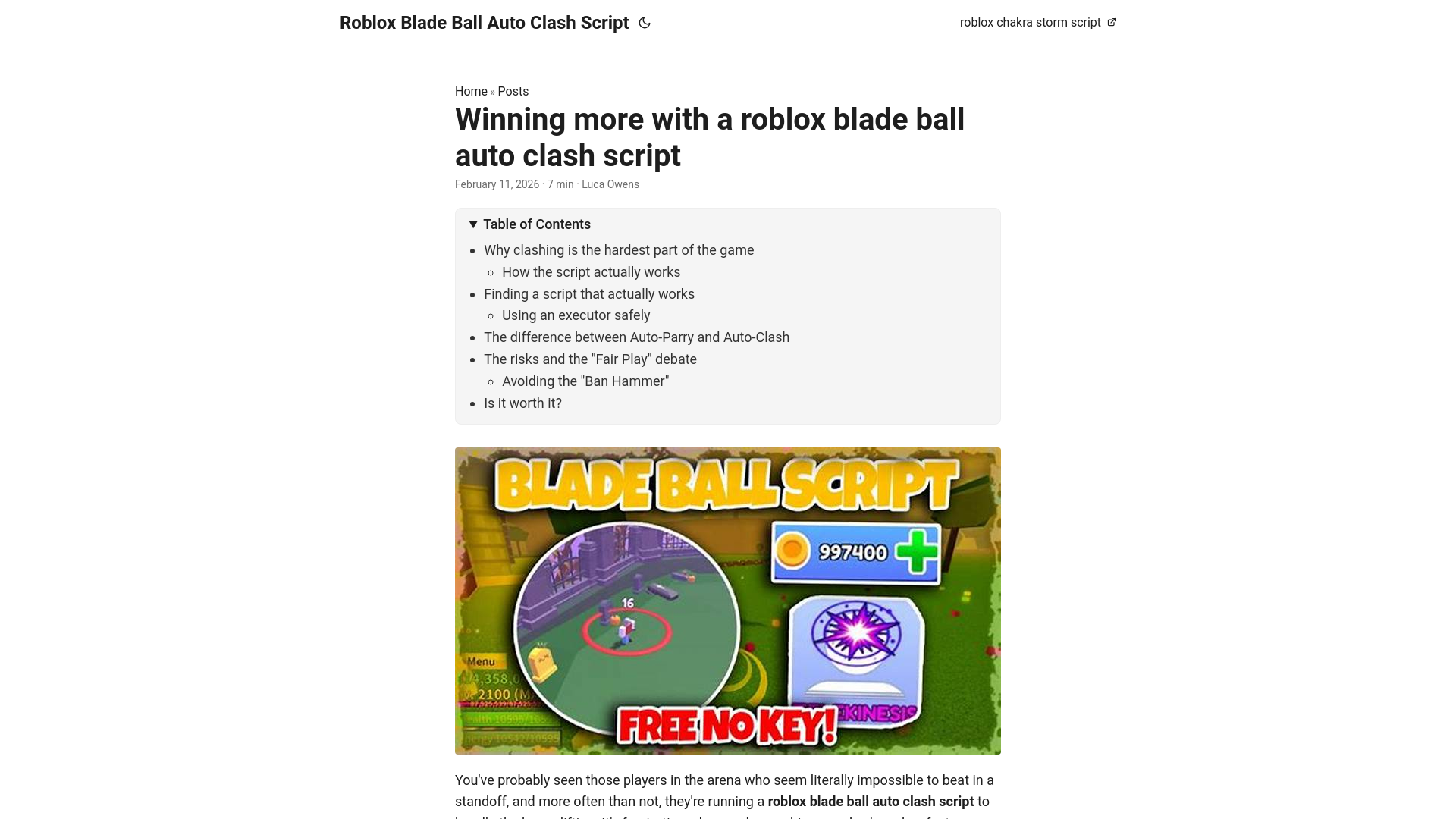 website screenshot of https://roblox-blade-ball-auto-clash-script.pages.dev/