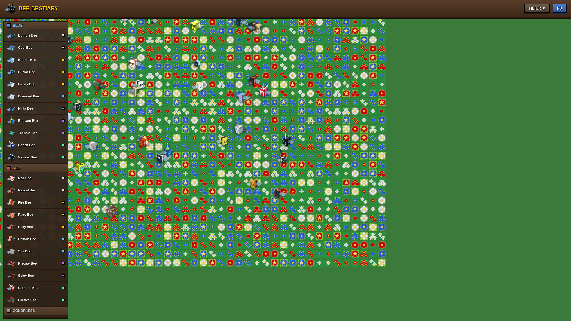 website screenshot of https://beeswarm.site
