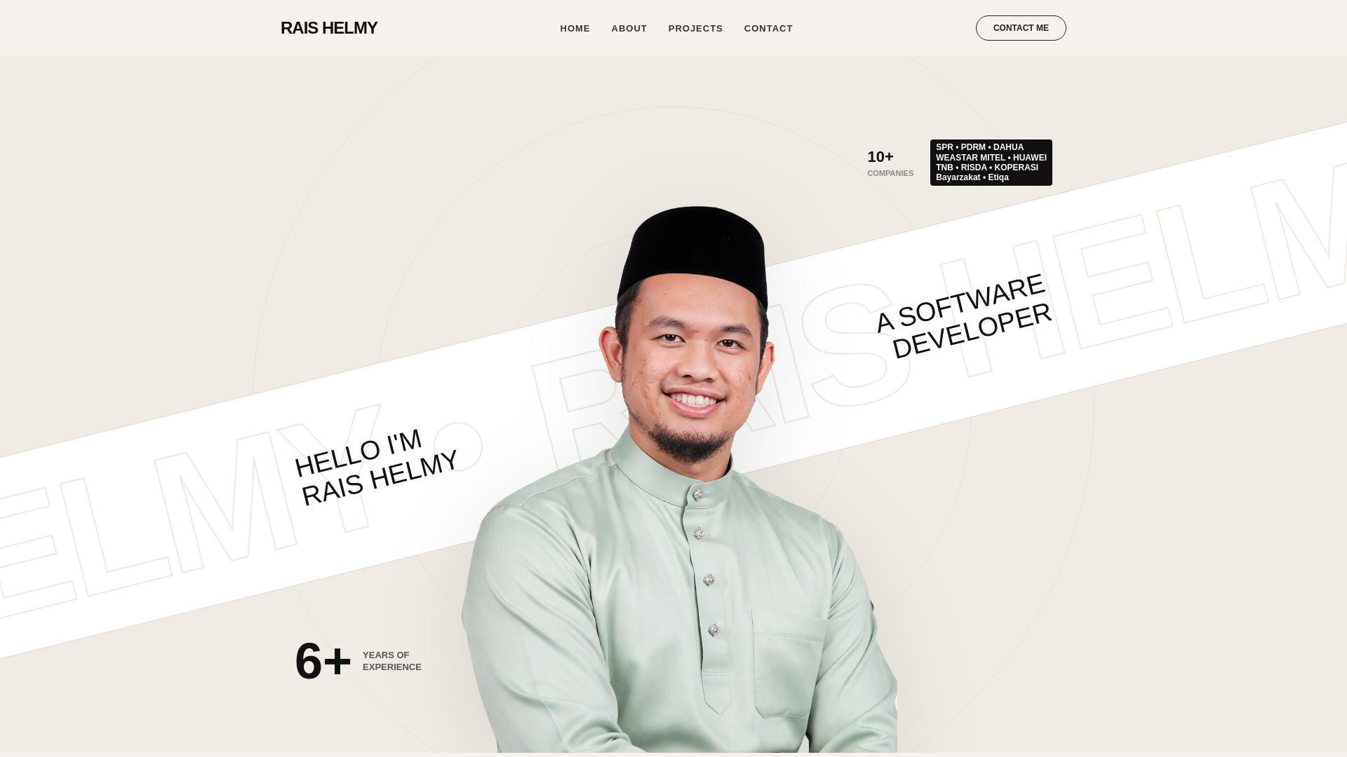 website screenshot of https://raishelmypersonal.pages.dev/