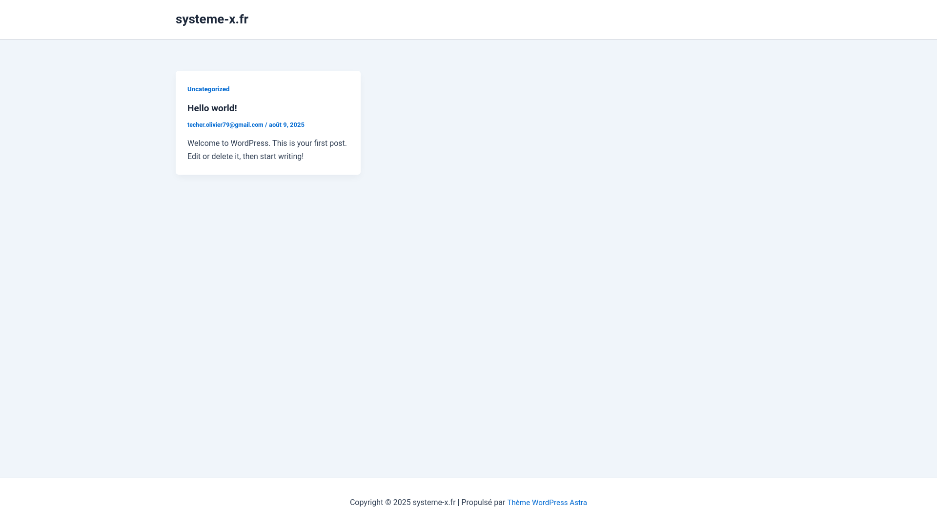 website screenshot of https://systeme-x.fr/