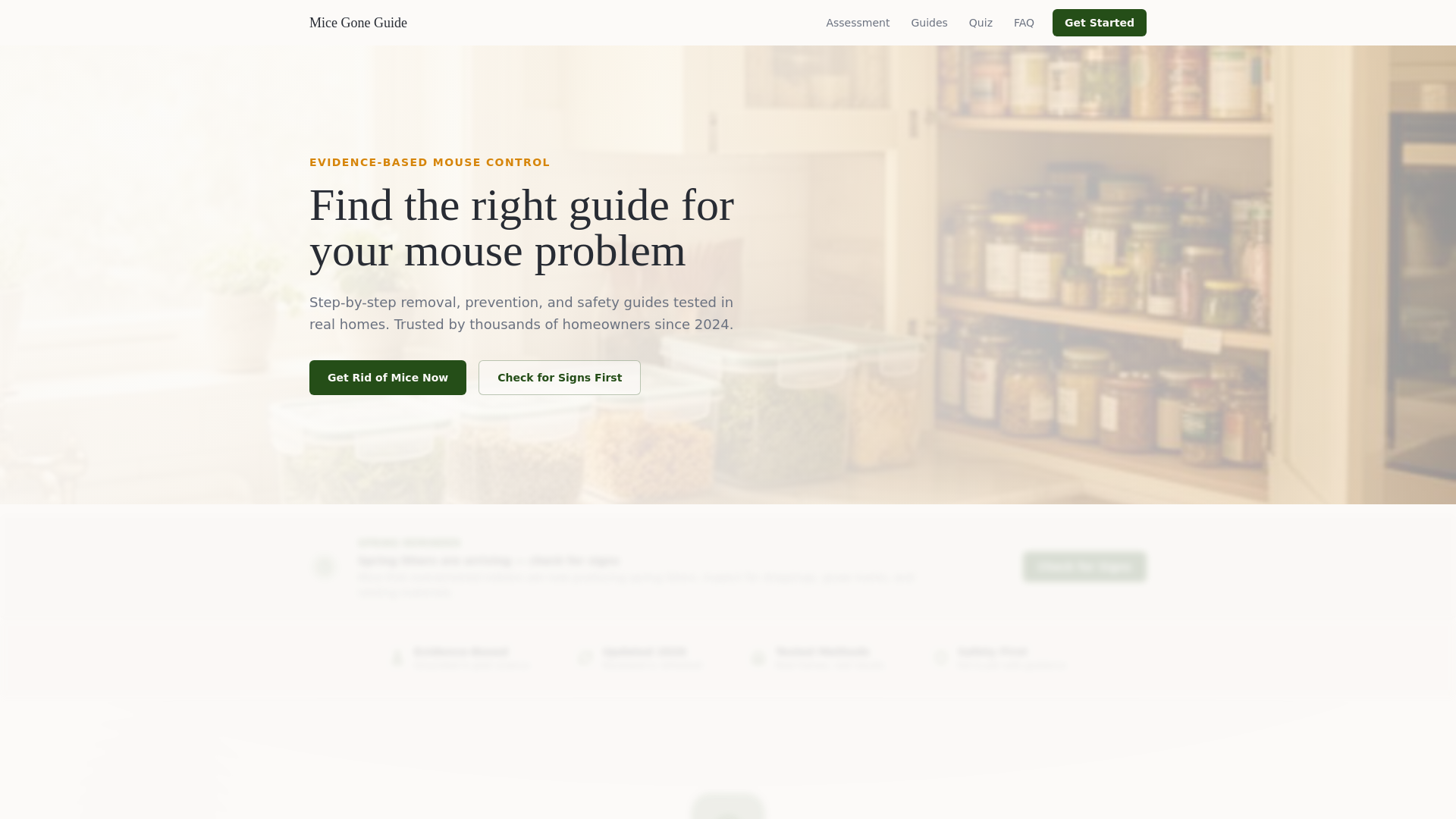 website screenshot of https://micegoneguide.pages.dev/
