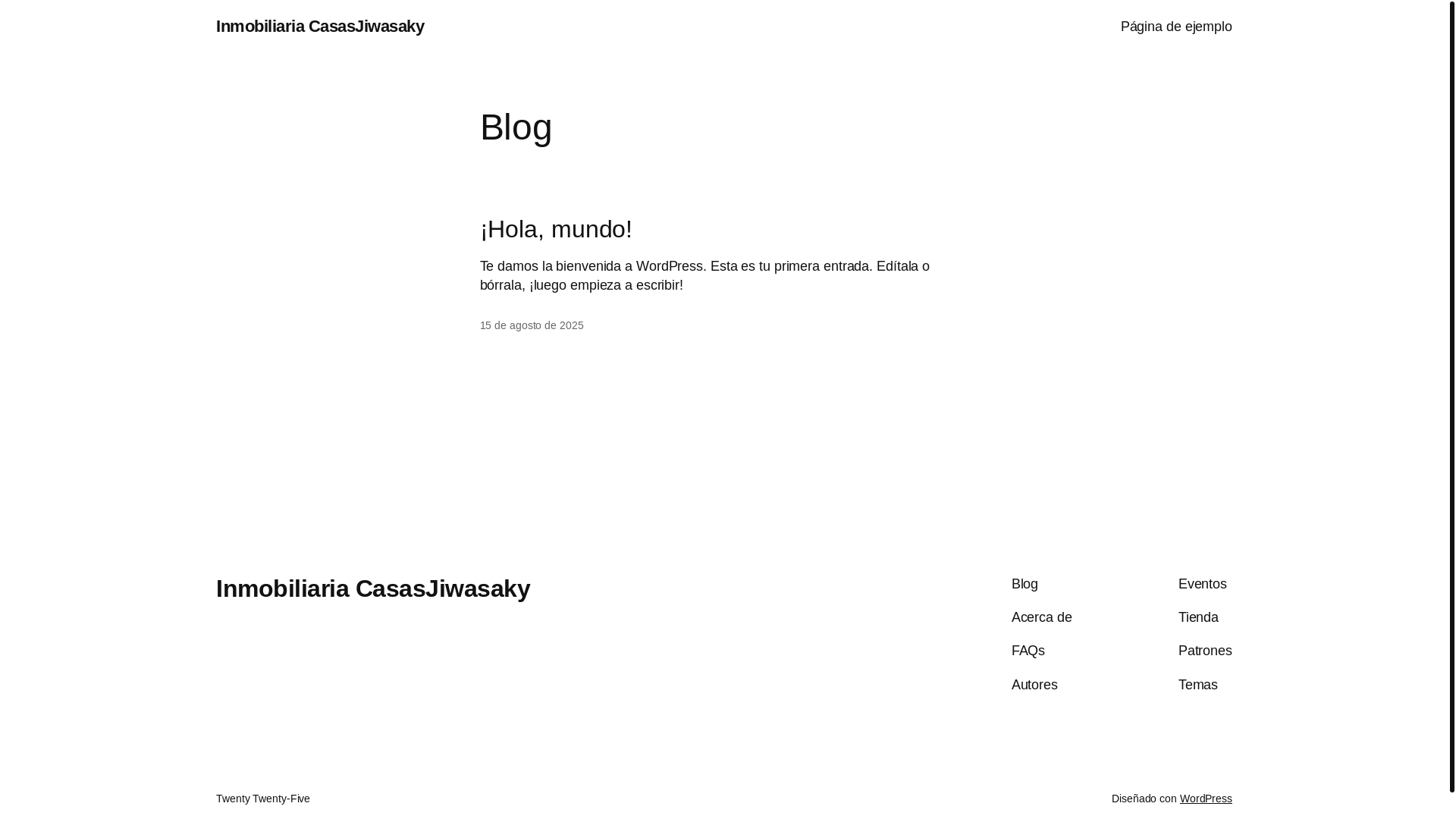 website screenshot of https://casajiwasaki.com/