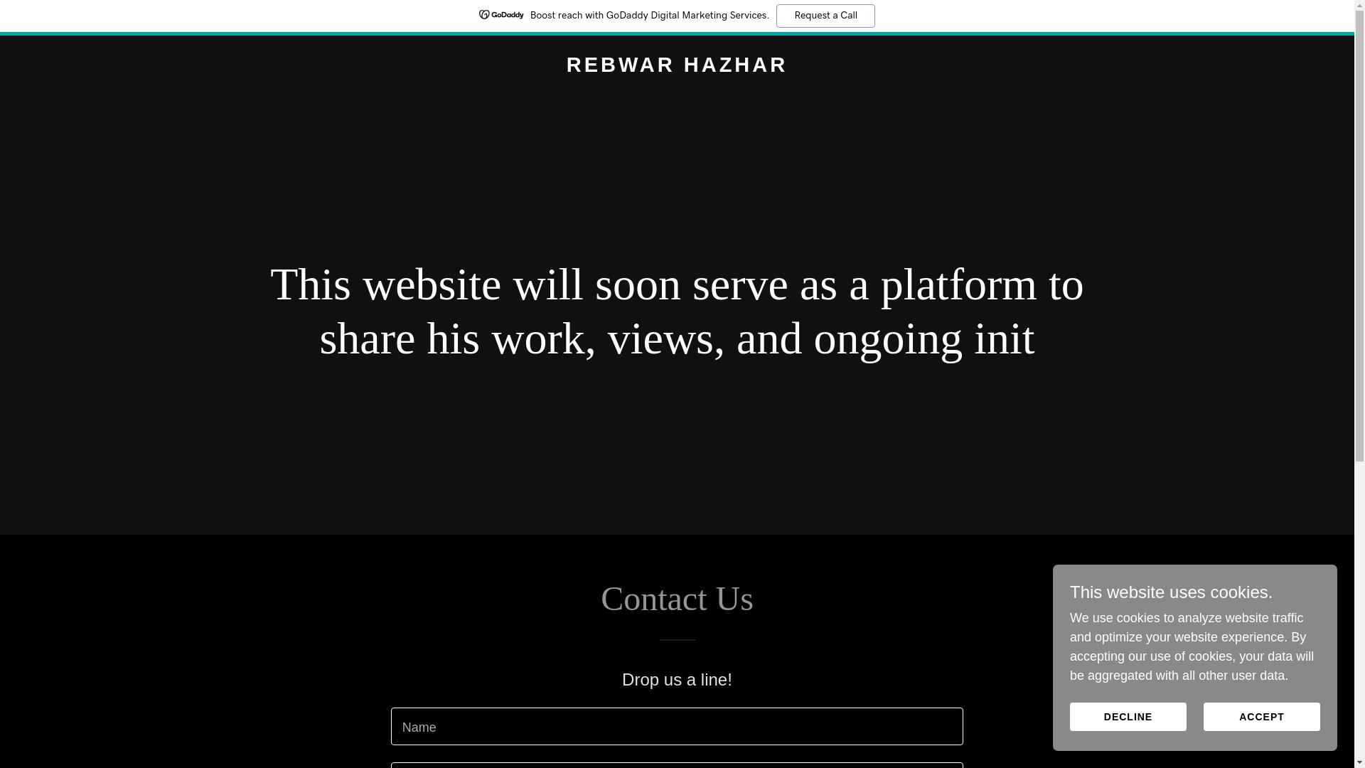 website screenshot of https://rebwarhazhar.com/