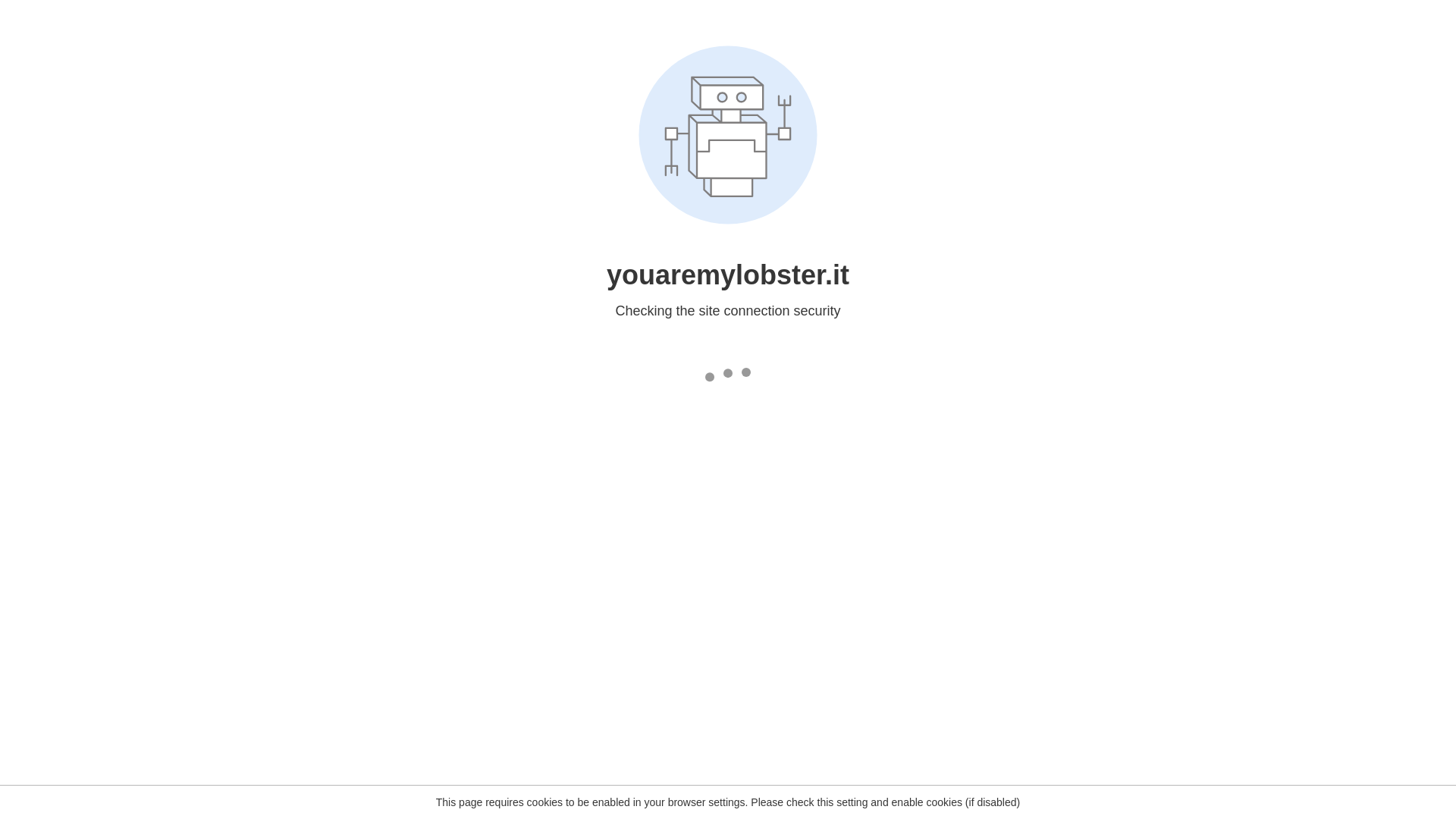 website screenshot of https://youaremylobster.it/