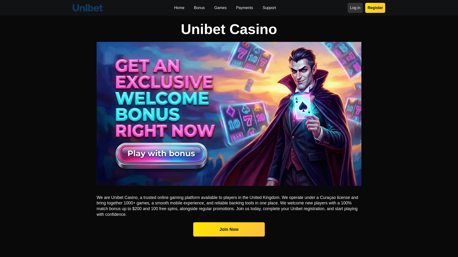 website screenshot of https://unibetcasino-org-uk-56233.pages.dev/
