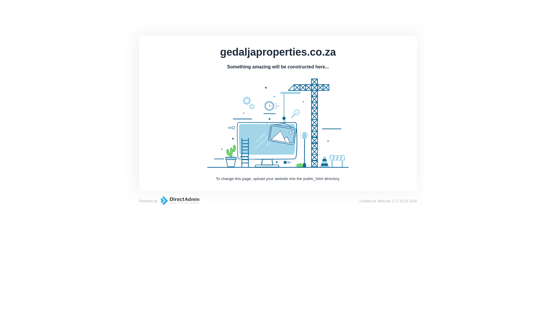 website screenshot of https://gedaljaproperties.co.za