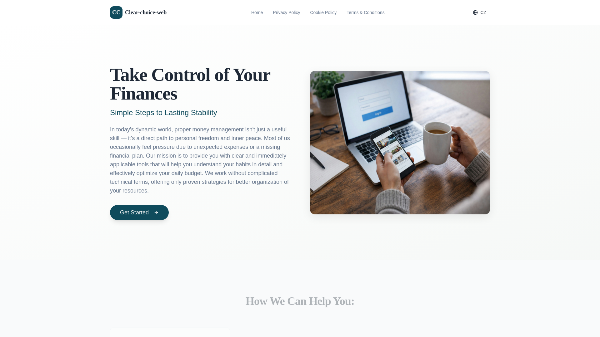 website screenshot of https://clear-choice-web.com/