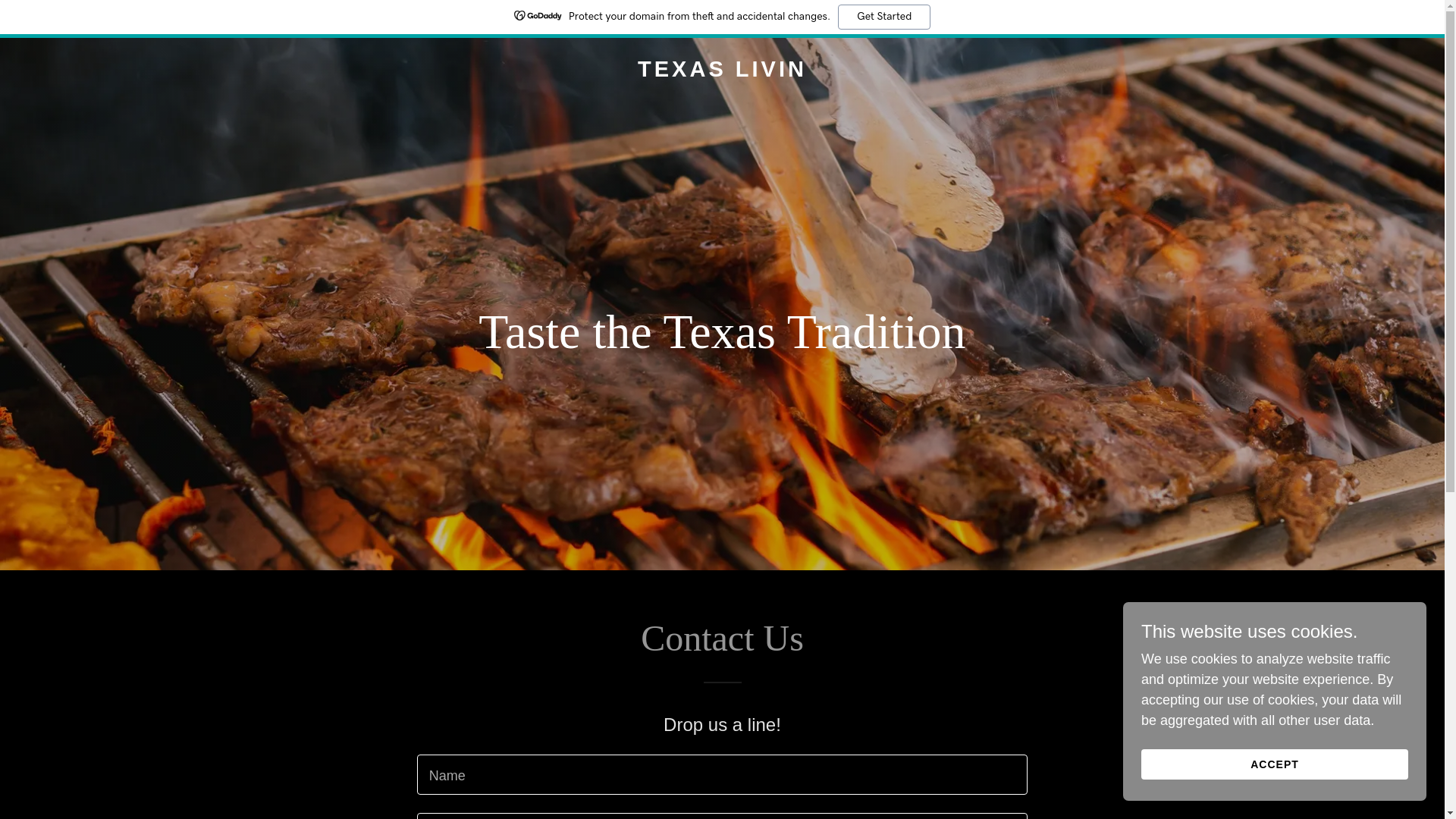 website screenshot of https://txlivinbbq.com/