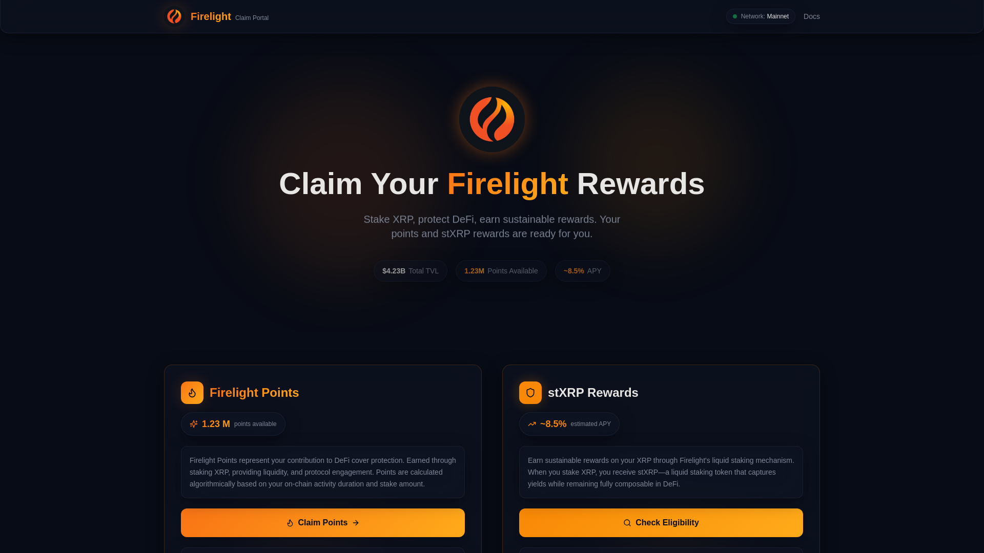 website screenshot of https://firelightresolve.info/
