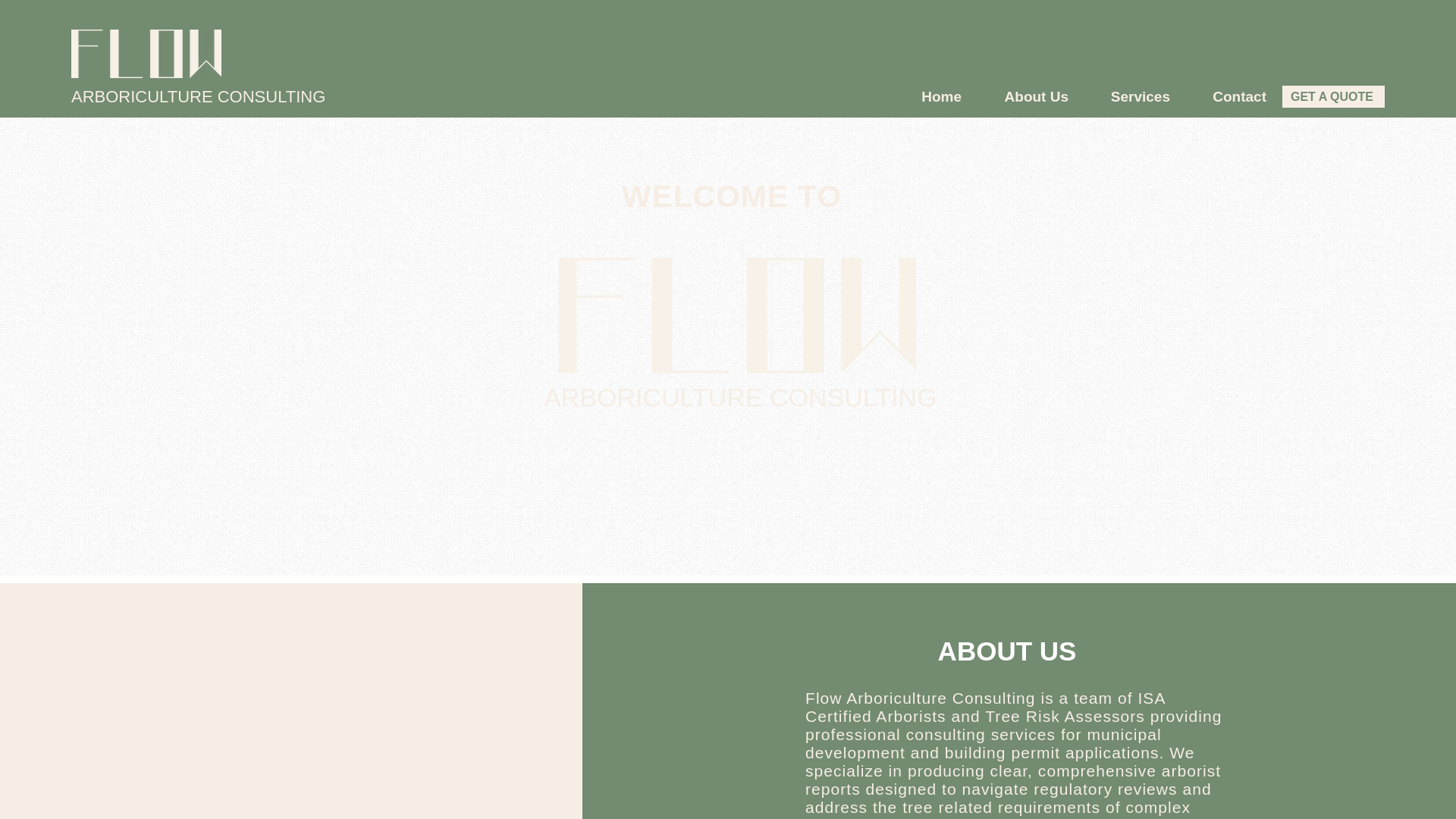 website screenshot of https://flowarboriculture.com/