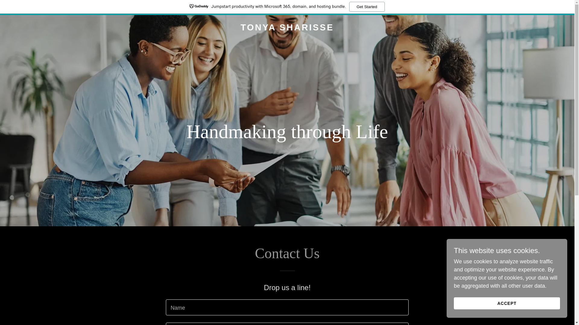 website screenshot of https://tonyasharisse.com/
