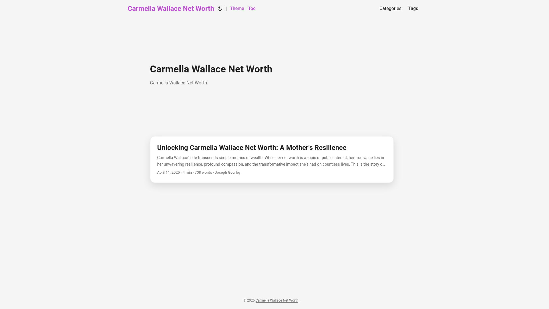 website screenshot of https://carmella-wallace-net-worth.pages.dev/