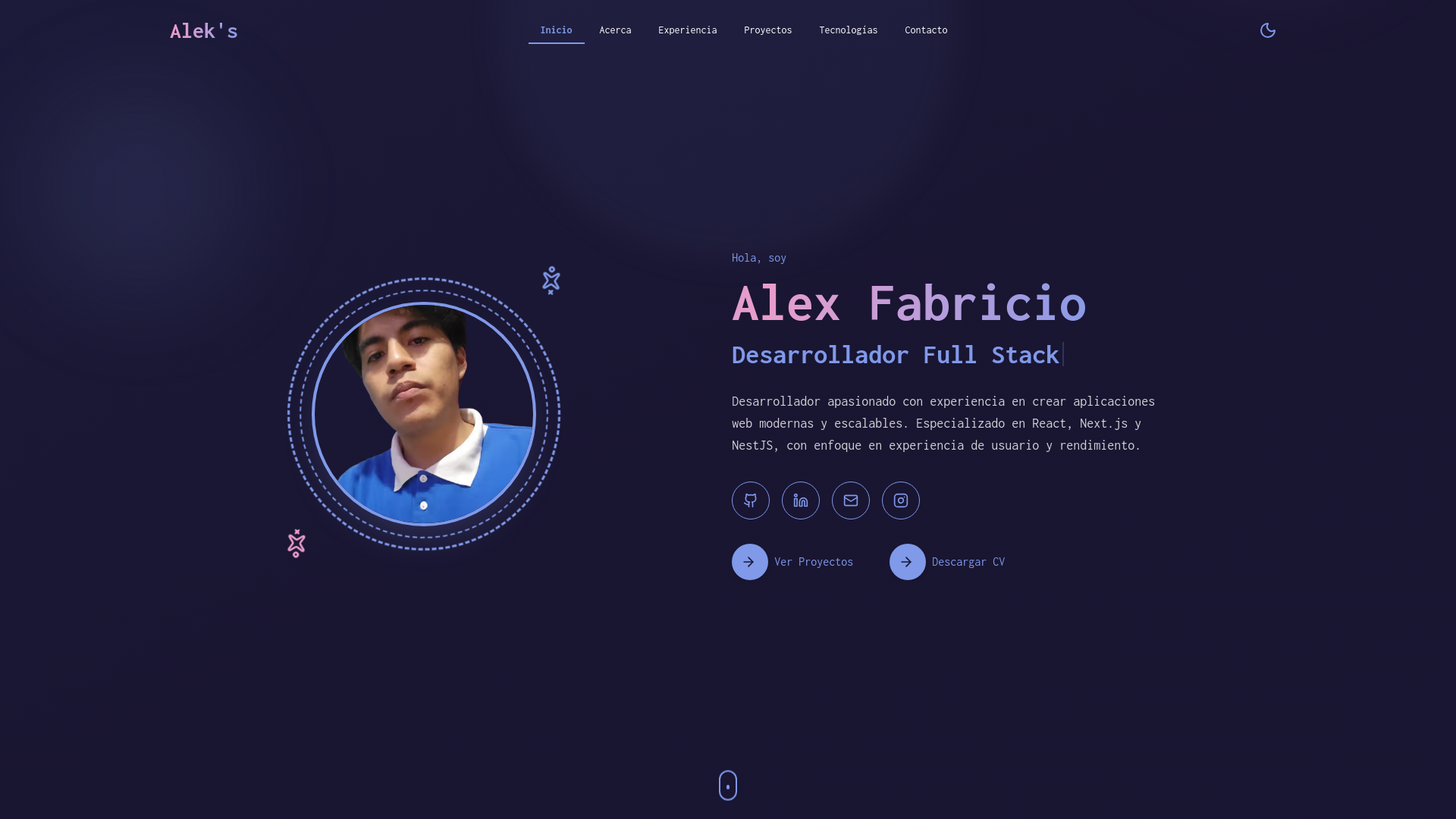 website screenshot of https://aleksf.dev/