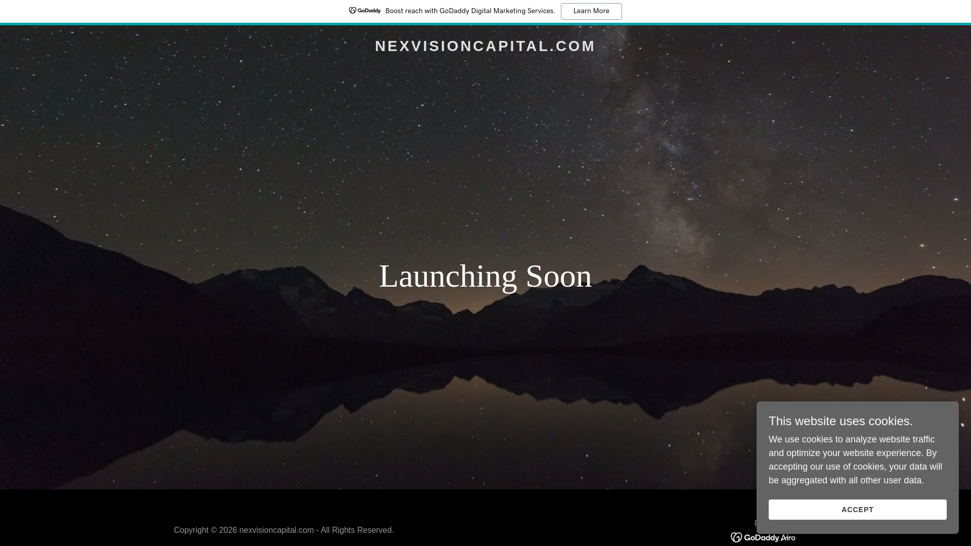 website screenshot of https://nexvisioncapital.com/