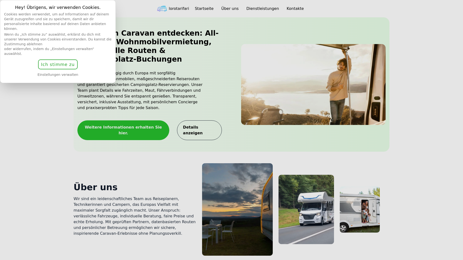 website screenshot of https://lorotarifari.click/