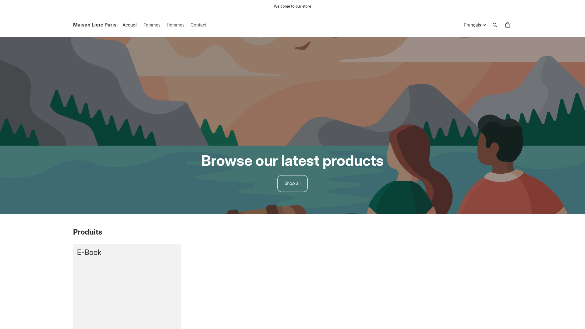 website screenshot of https://maisonliore-paris.com/