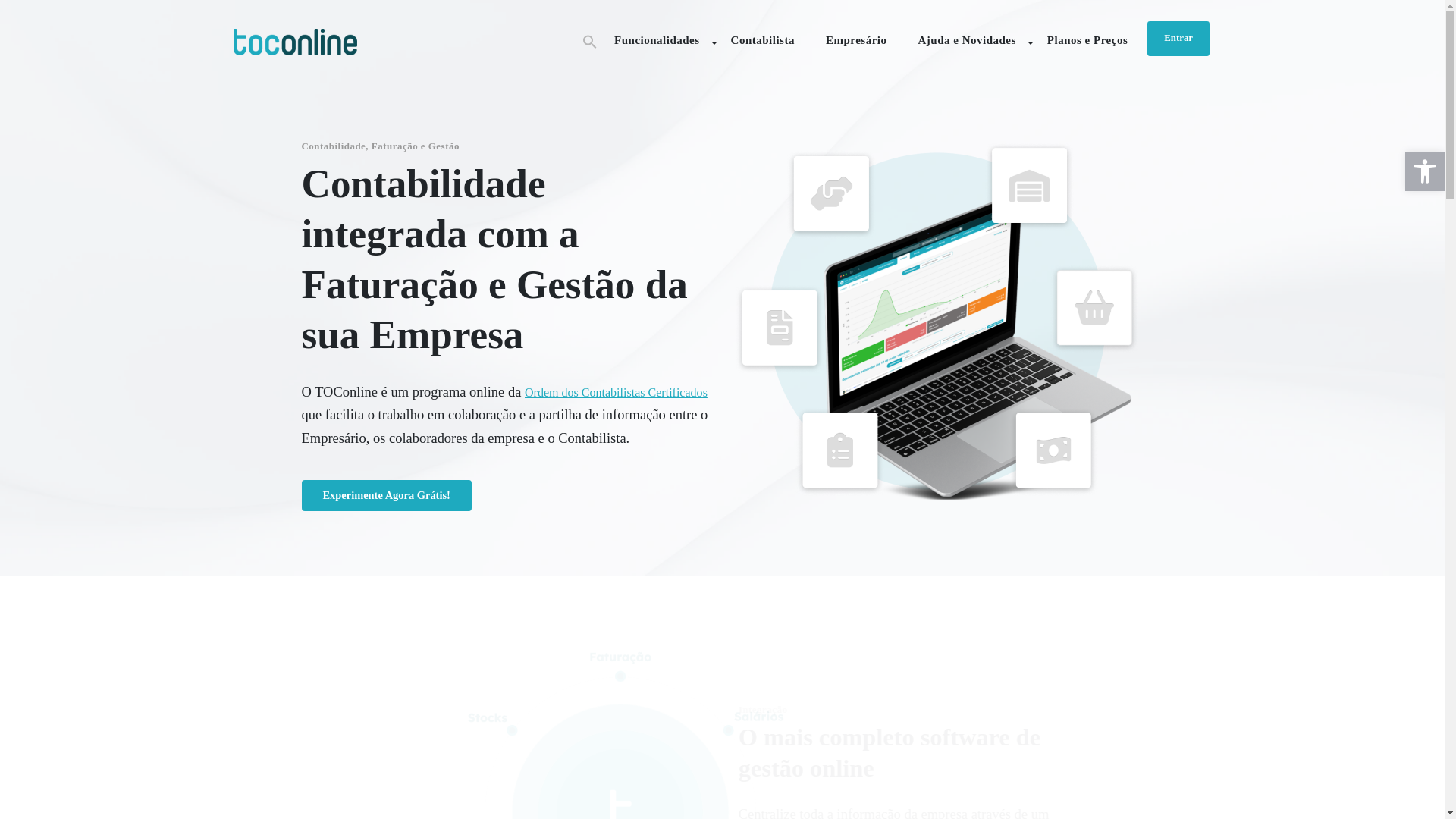 website screenshot of https://toconline.pt/