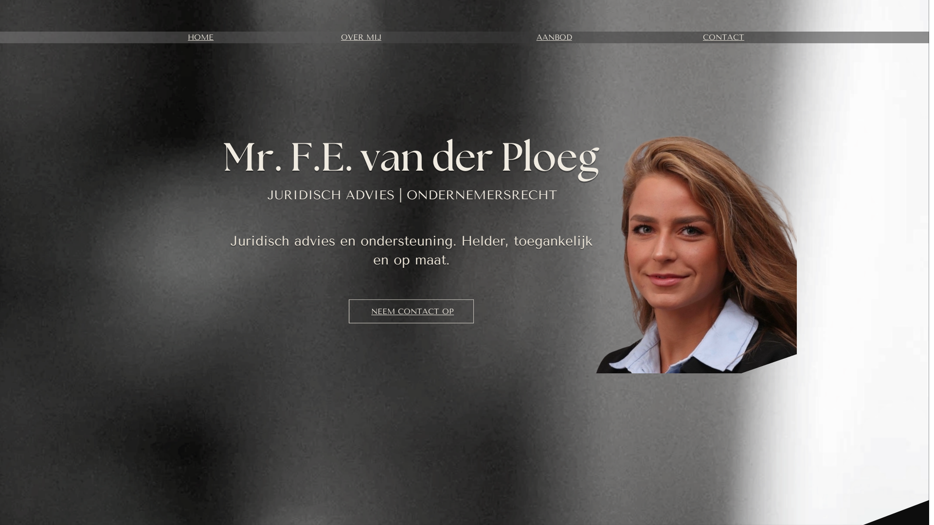 website screenshot of https://meestervanderploeg.nl/