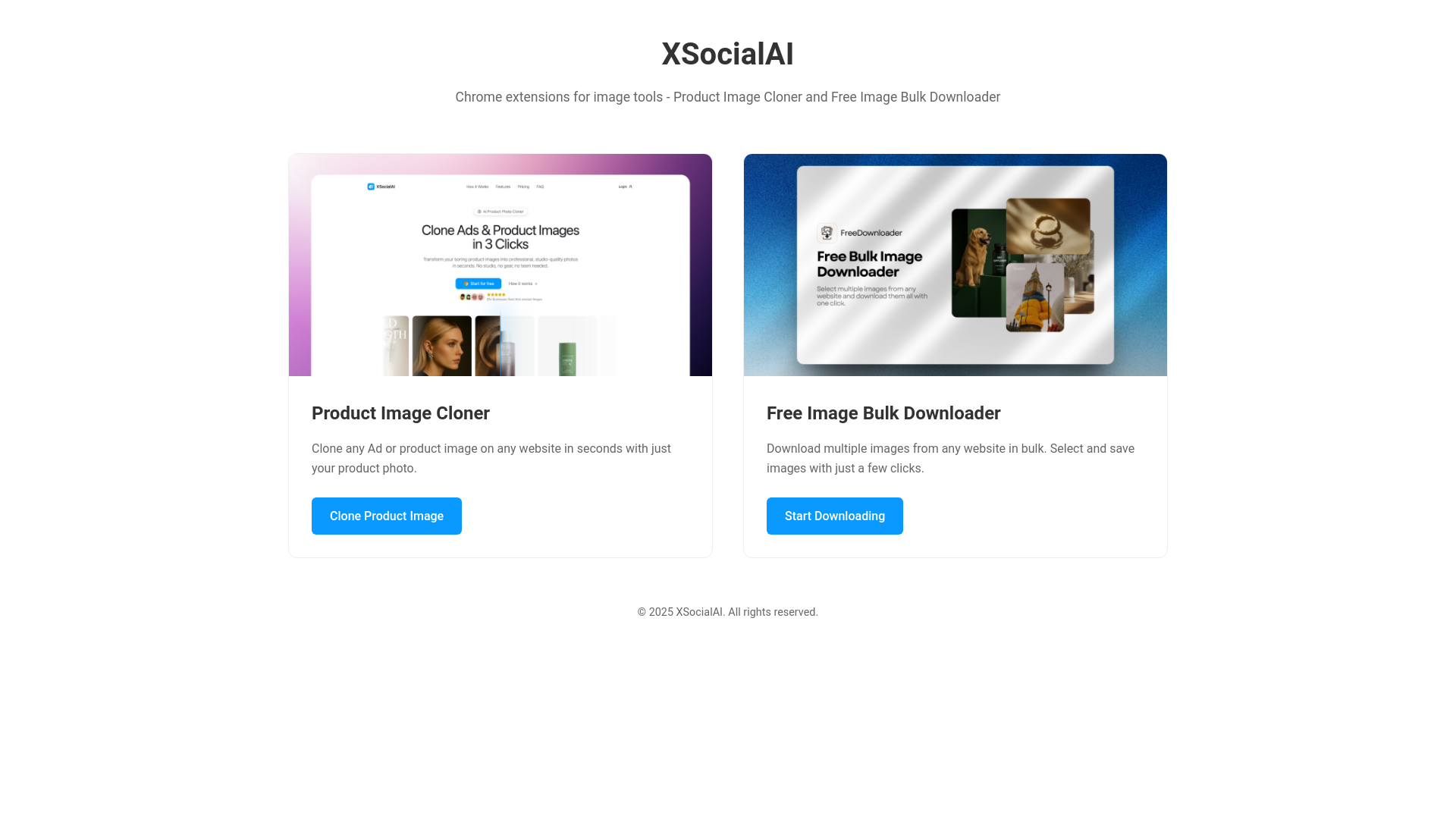 website screenshot of https://xsocialai.pages.dev/