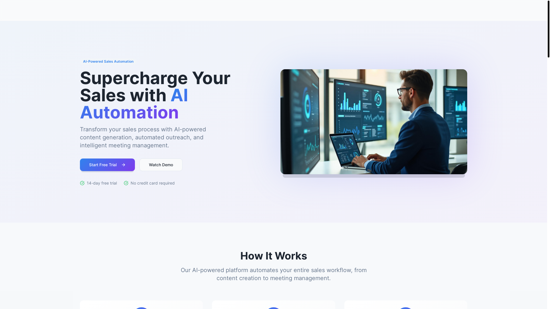 website screenshot of https://instantsalesai.org/